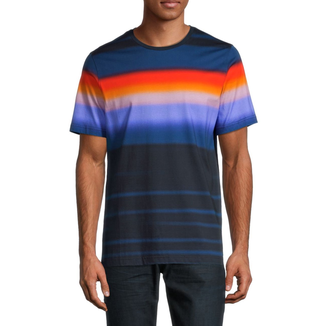 Multi-Stripe Short-Sleeve T-Shirt BUGATCHI