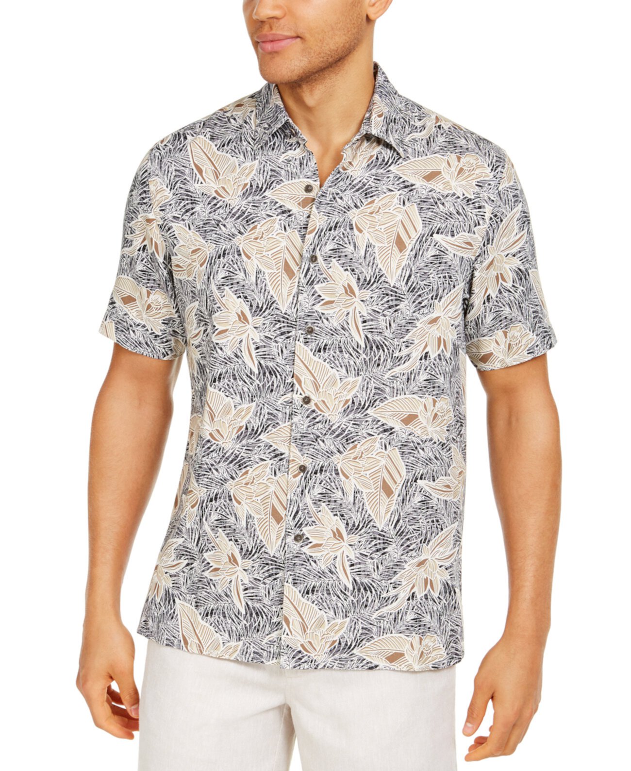 Мужская рубашка с цветочным принтом, созданная для Macy's Tasso Elba