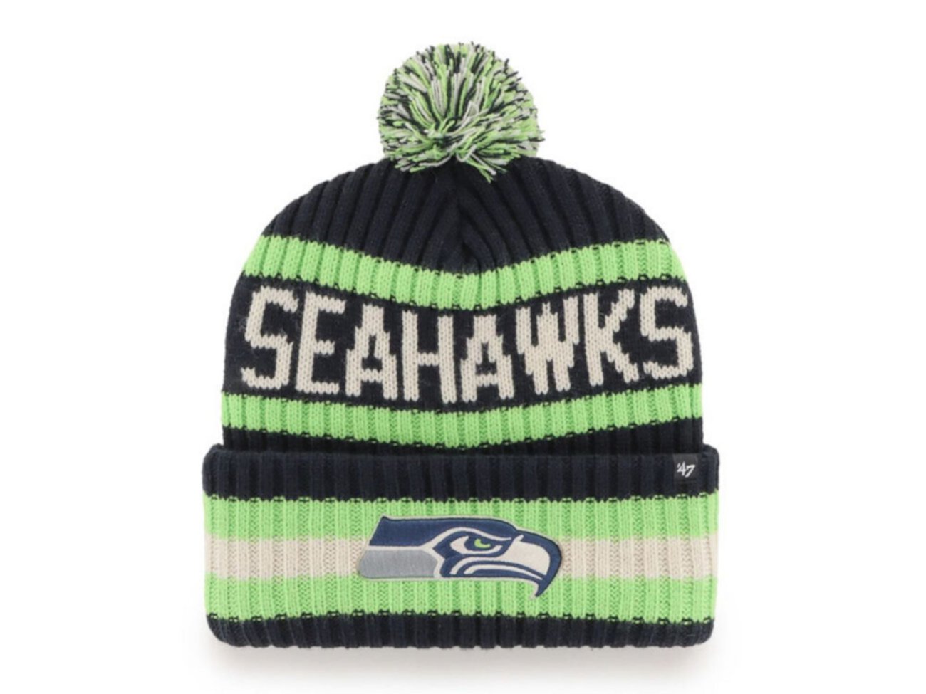 Шапка с помпоном '47 Brand Seattle Seahawks Bering Pom Knit '47 Brand