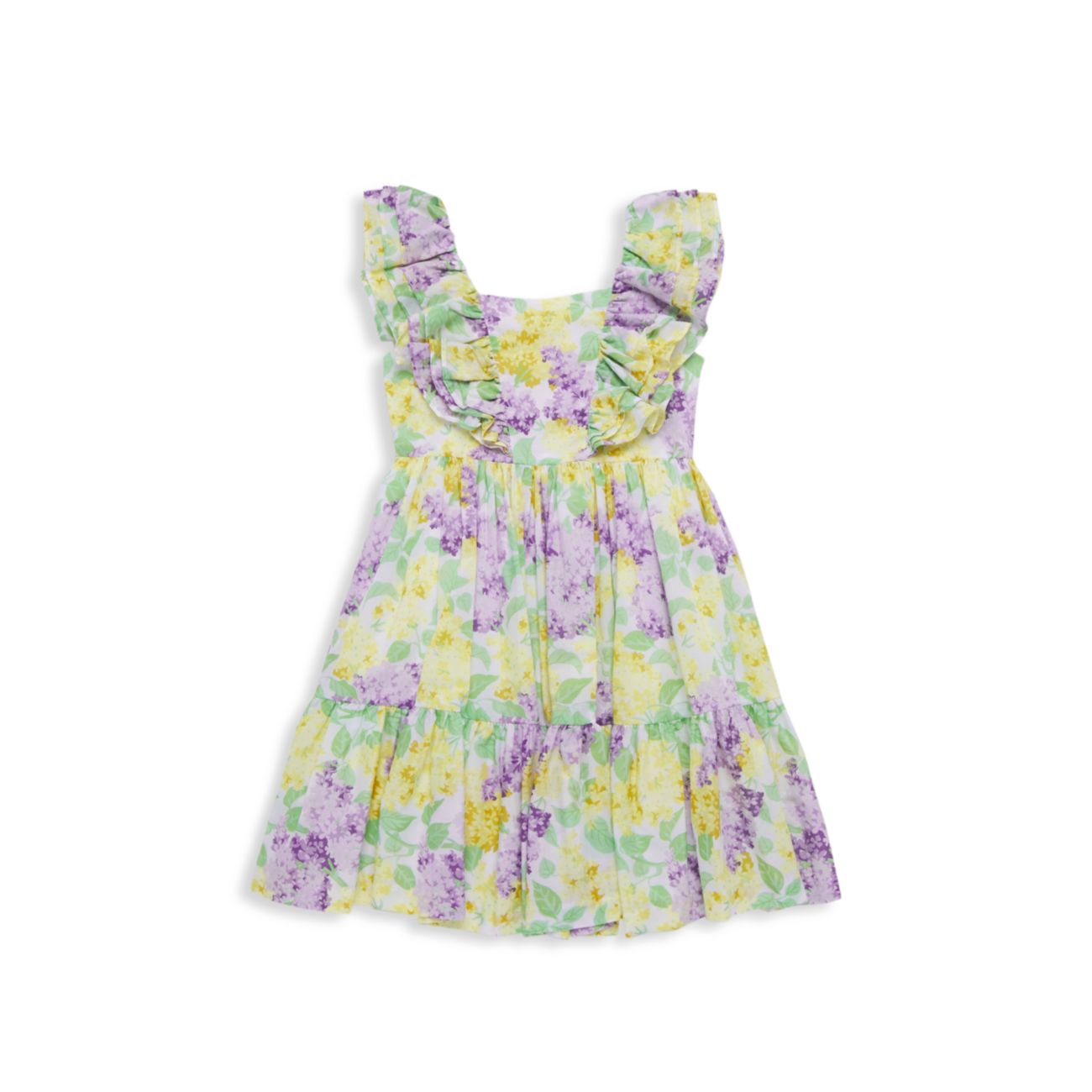 Маленькая девочка & amp; Платье для девочки с цветочным принтом и оборками Janie and Jack