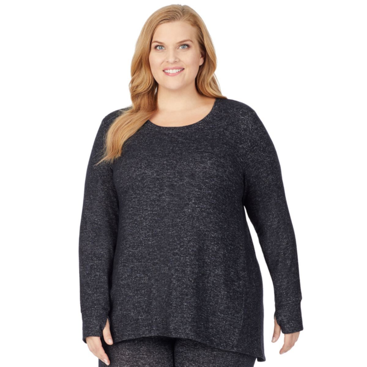 Plus Size Cuddl Duds® Soft Knit Long Sleeve Tunic Top Cuddl Duds