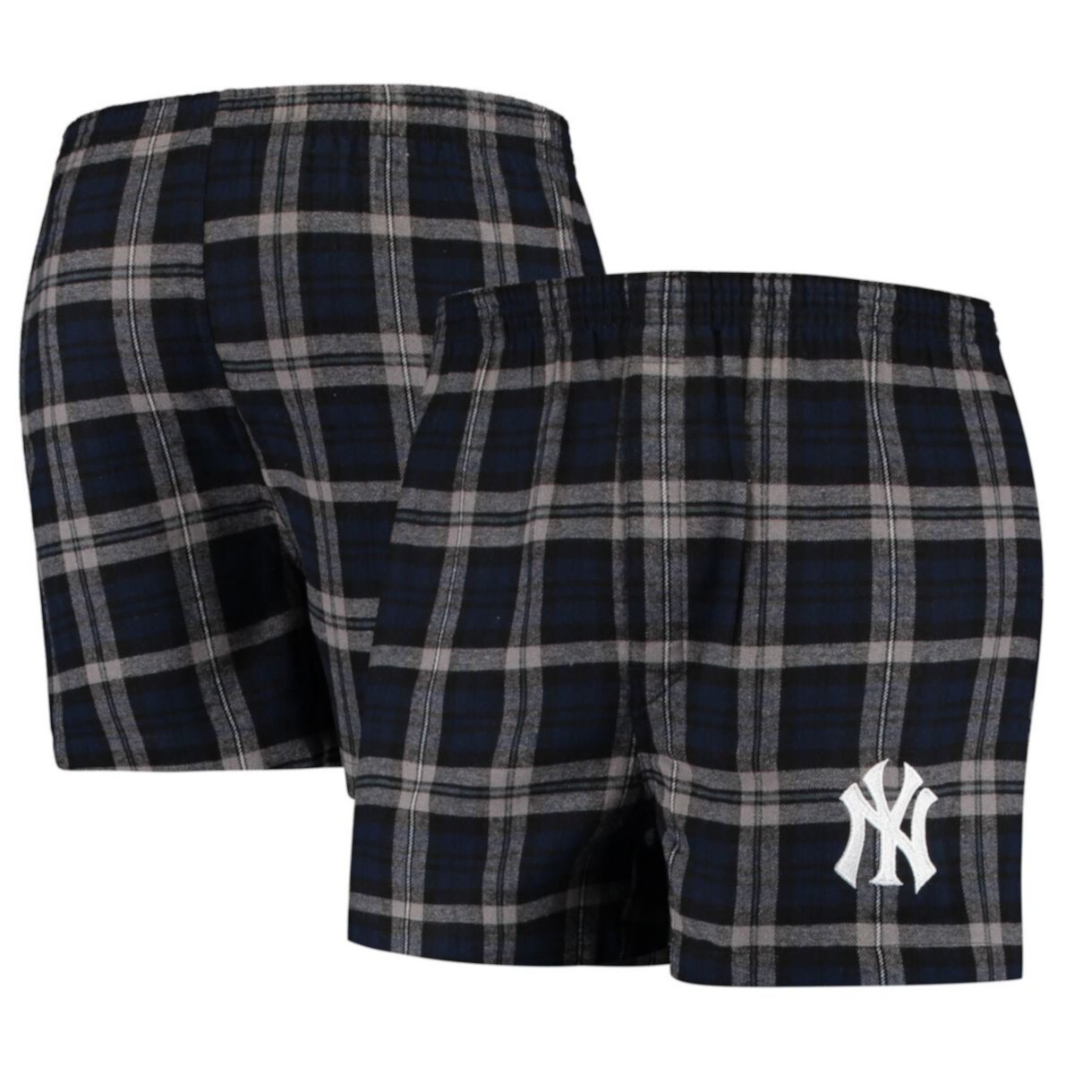 Men's Concepts Sport Navy New York Yankees Parkway Flannel Boxer Shorts Unbranded