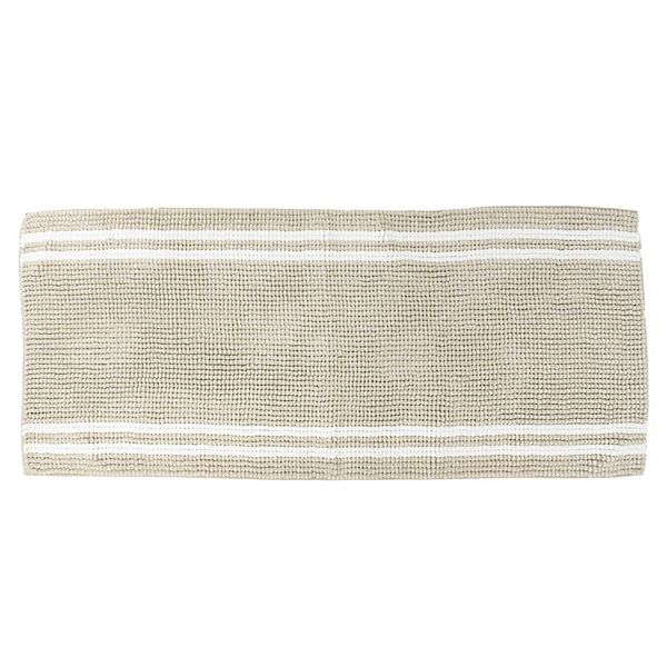 Коврик для ванной Hotel Stripe Noodle, антискользящий, 60 x 150 см, флисовый полиэстер Vcny Home