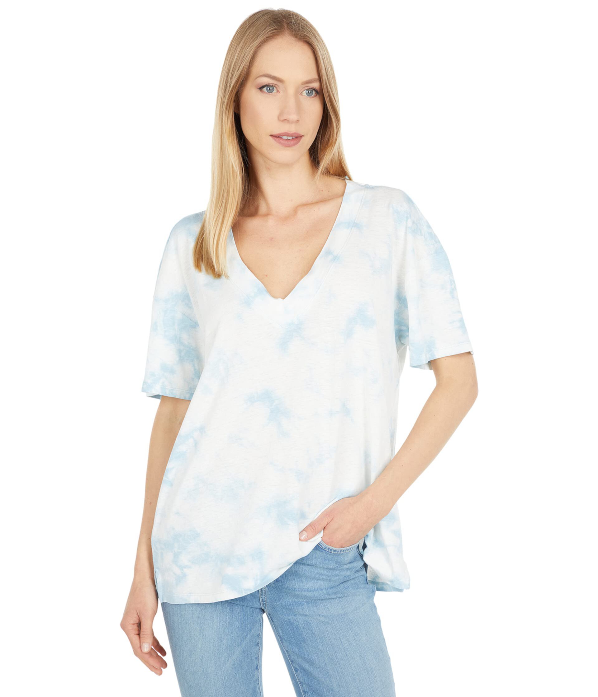 Tie-Dye Oversized V-Neck Tee 7 For All Mankind