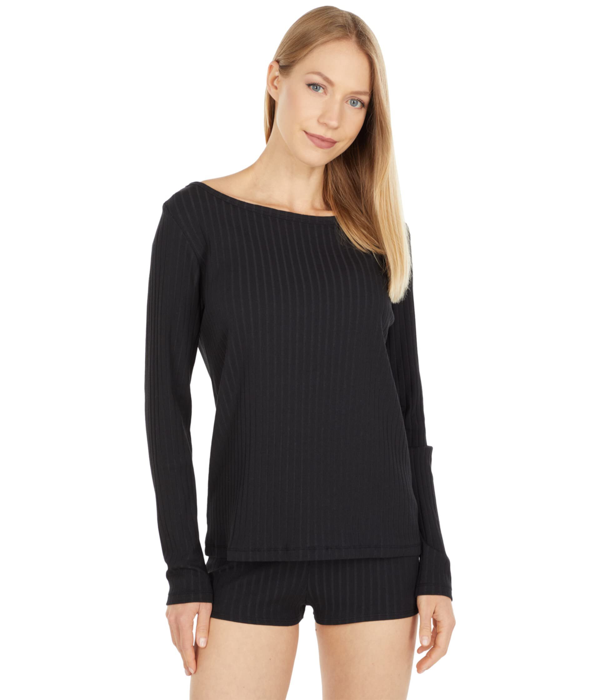 Rib Lounge Long Sleeve Pullover Yummie