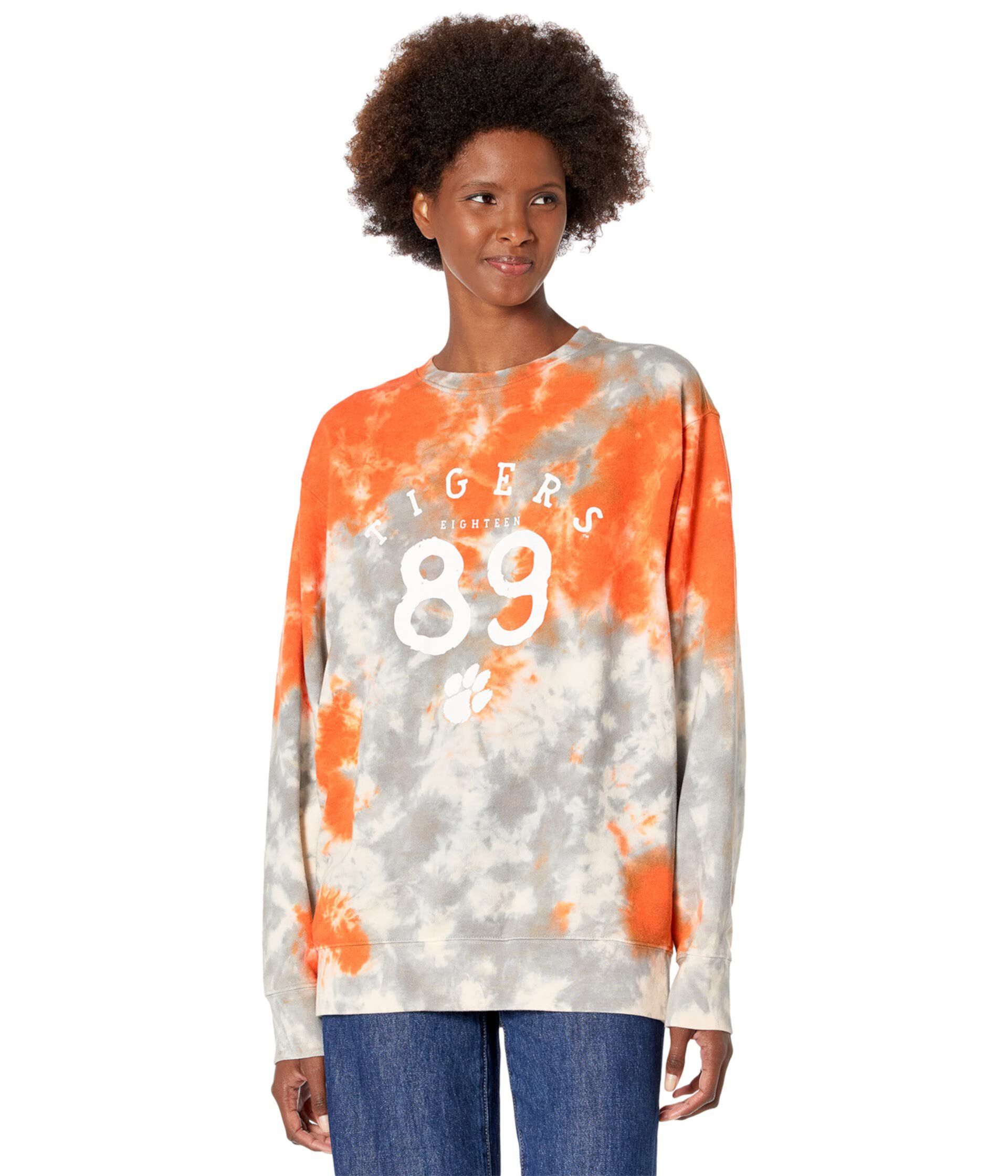 Clemson Tigers Tie-Dye Sweatshirt Lauren James