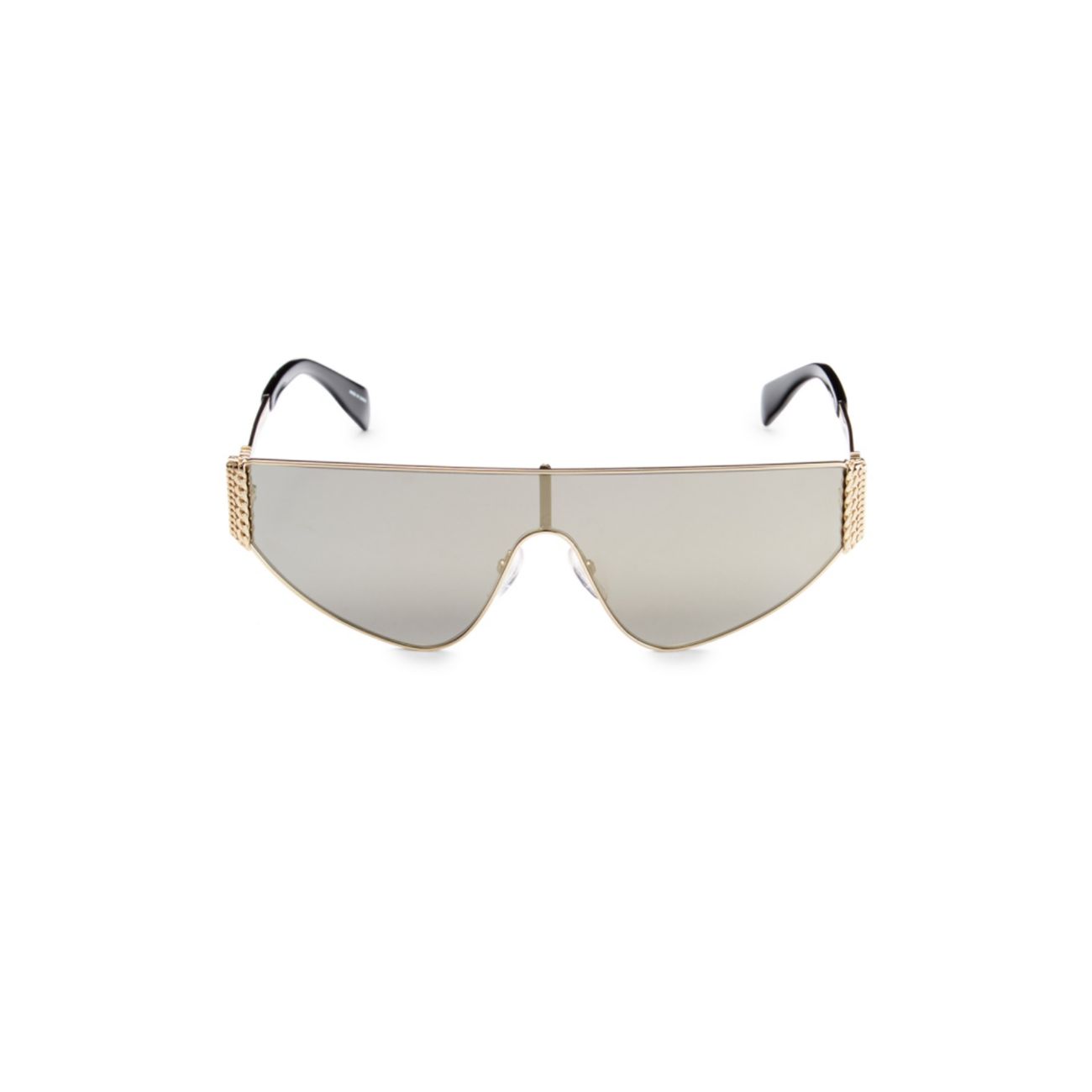 60MM Embellished Shield Sunglasses Moschino