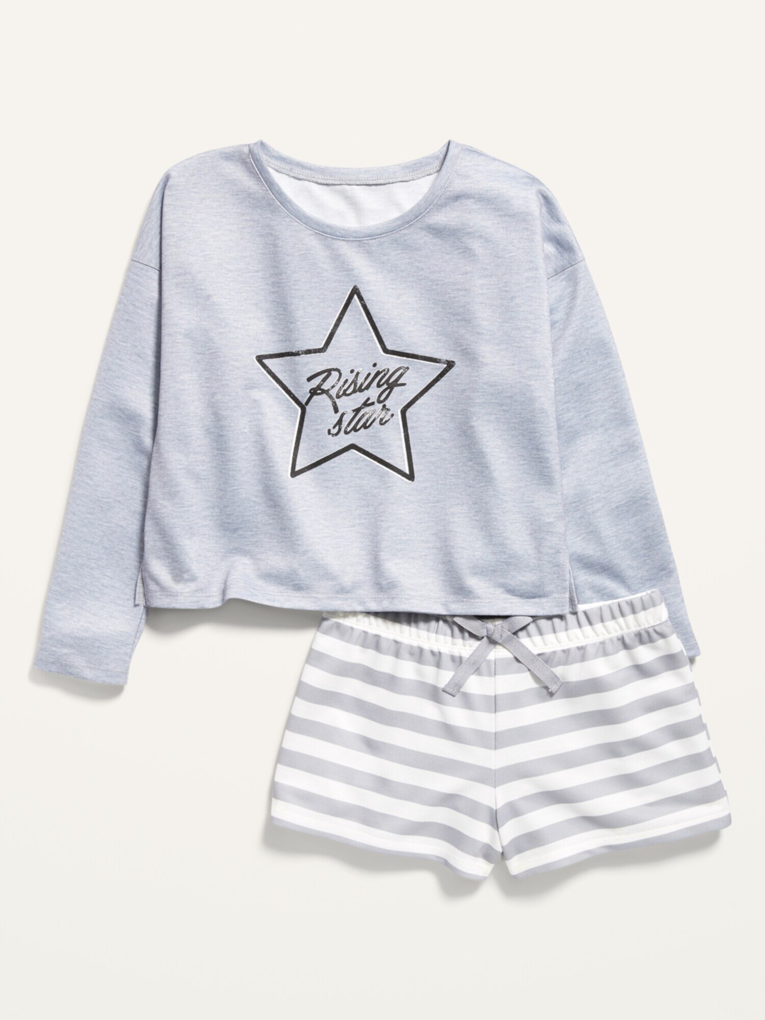 French Terry Pajama Top & Pajama Shorts Set for Girls Old Navy