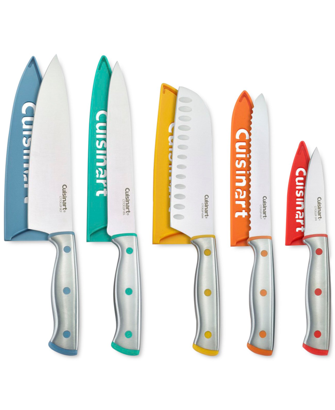 ColorCore ™ 10 шт. Набор разноцветных столовых приборов с щитками для лезвий Cuisinart