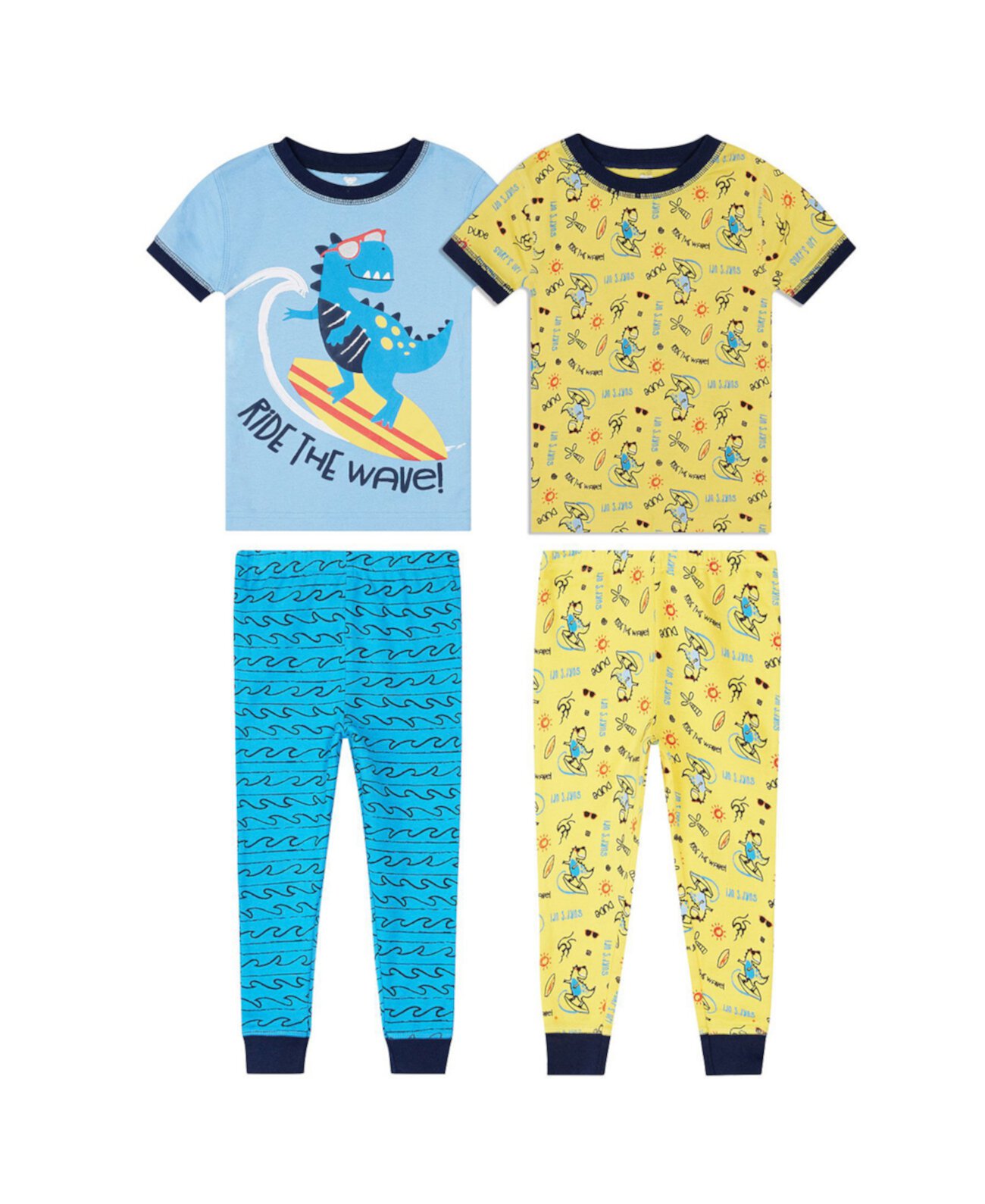 Одежда для сна с динозаврами для маленьких мальчиков, комплект из 4 предметов Koala baby