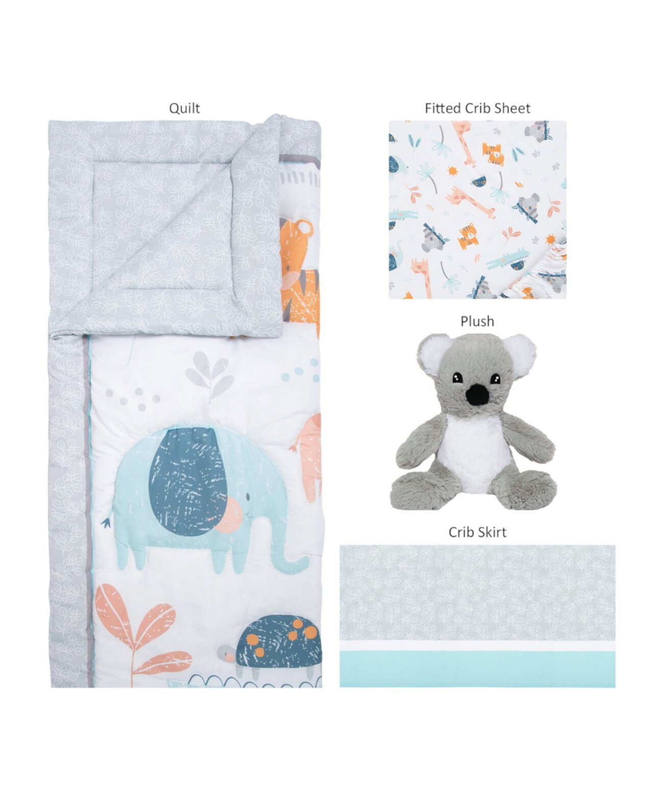 Постельное белье для детской кроватки Koala Friends, набор из 4 шт. Trend Lab