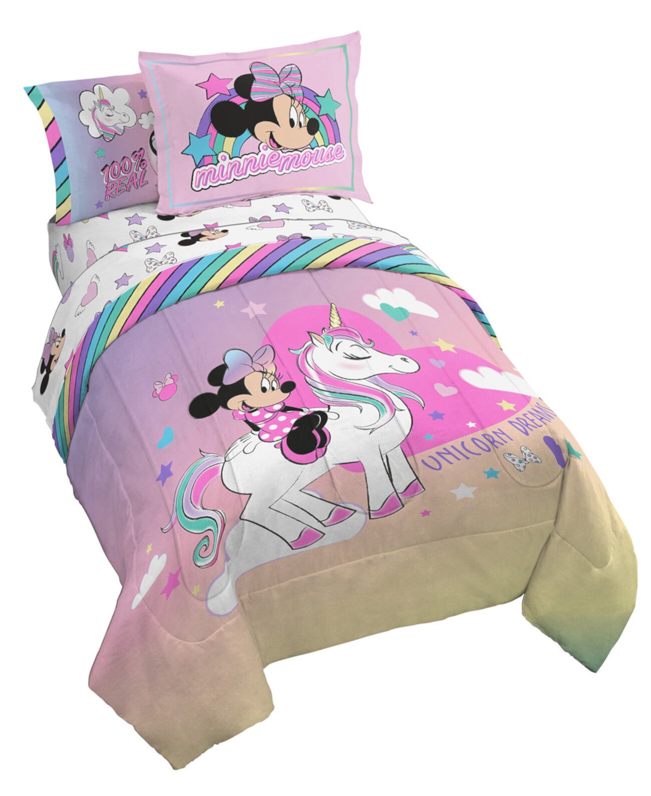 Комплект полной кровати Unicorn Dreams, 7 предм. Minnie Mouse