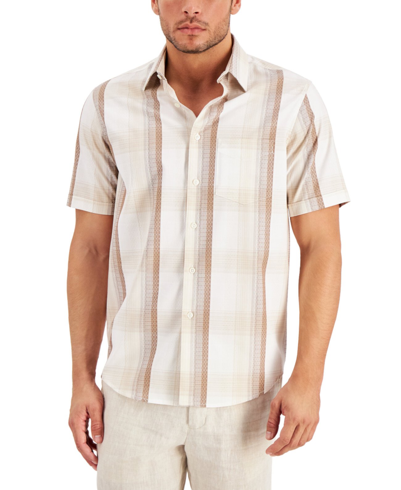 Мужская хлопковая рубашка Ombré Dobby, созданная для Macy's Tasso Elba