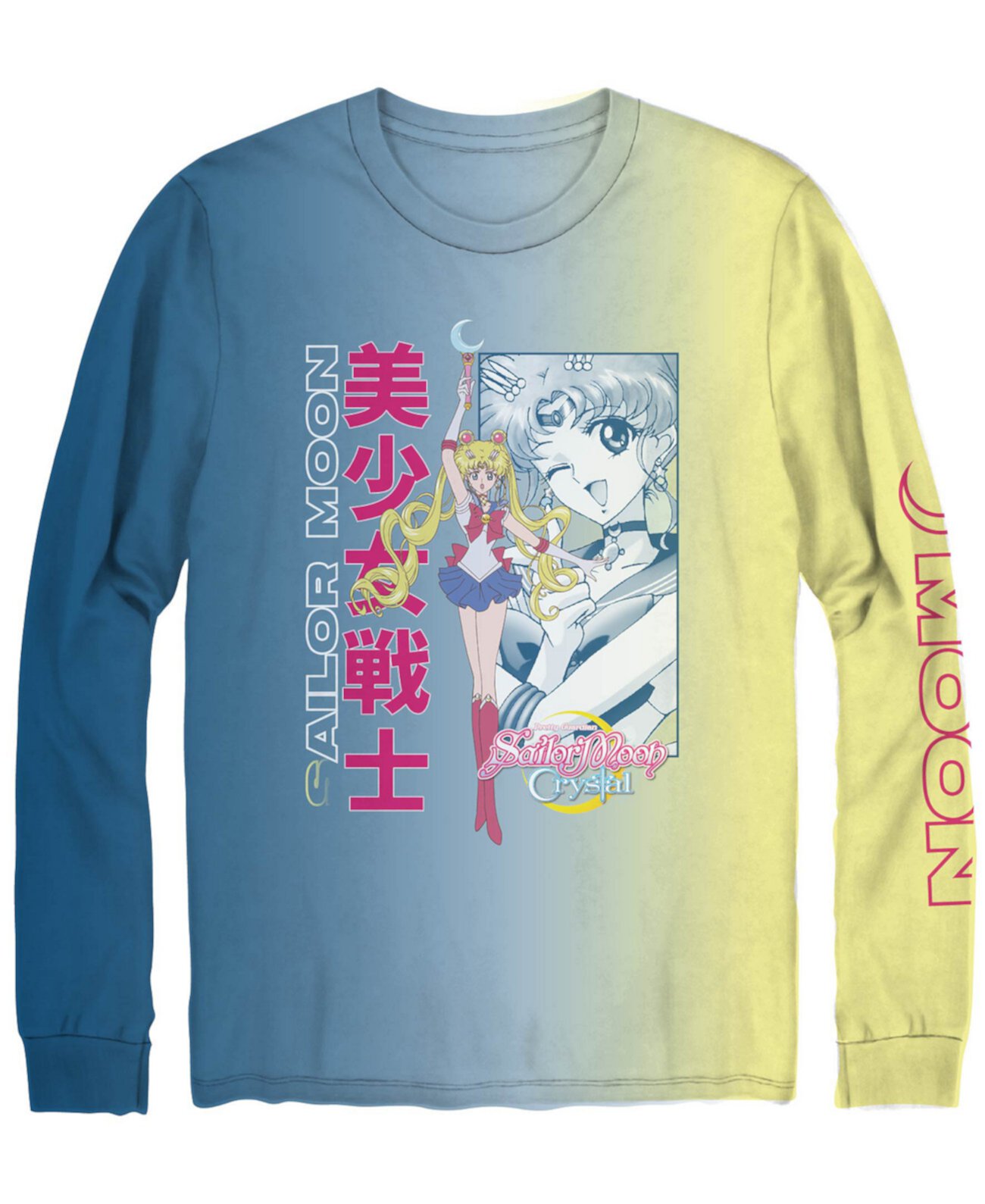 Мужская футболка с длинным рукавом и рисунком Sailor Moon Crystal Hybrid
