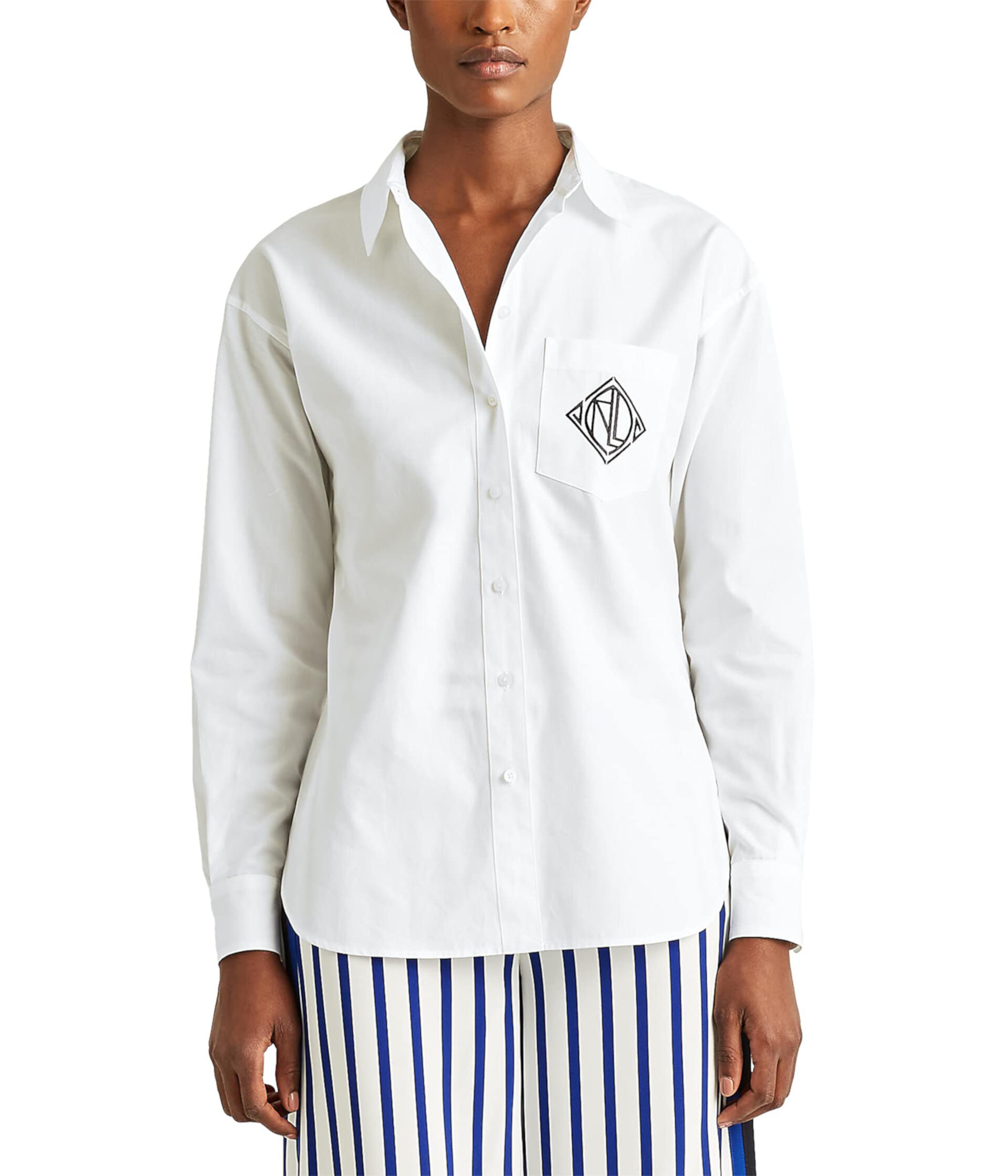 Рубашка из хлопкового сукна с логотипом Ralph Lauren