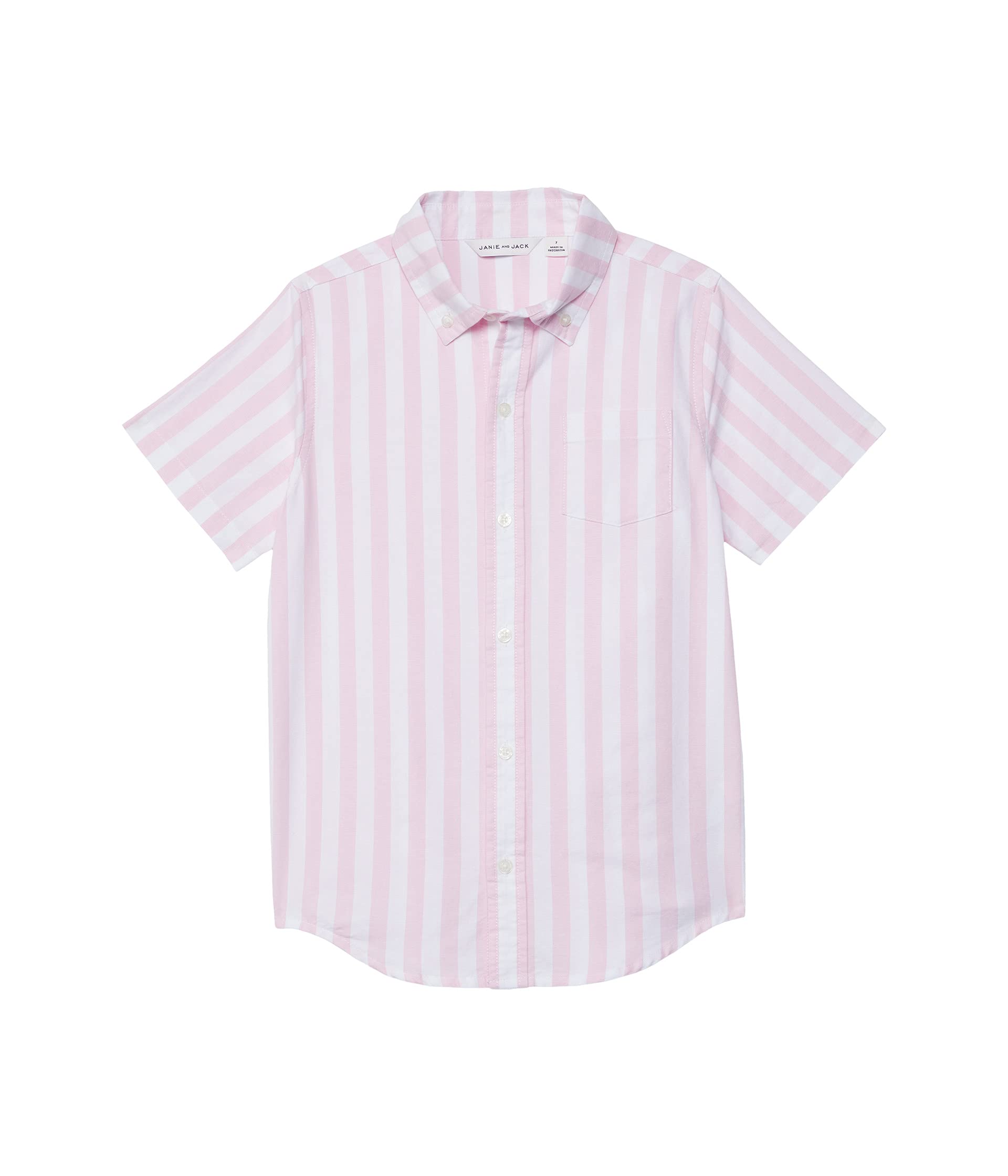 Оксфордская рубашка с пуговицами в полоску (для малышей / маленьких детей / старших детей) Janie and Jack