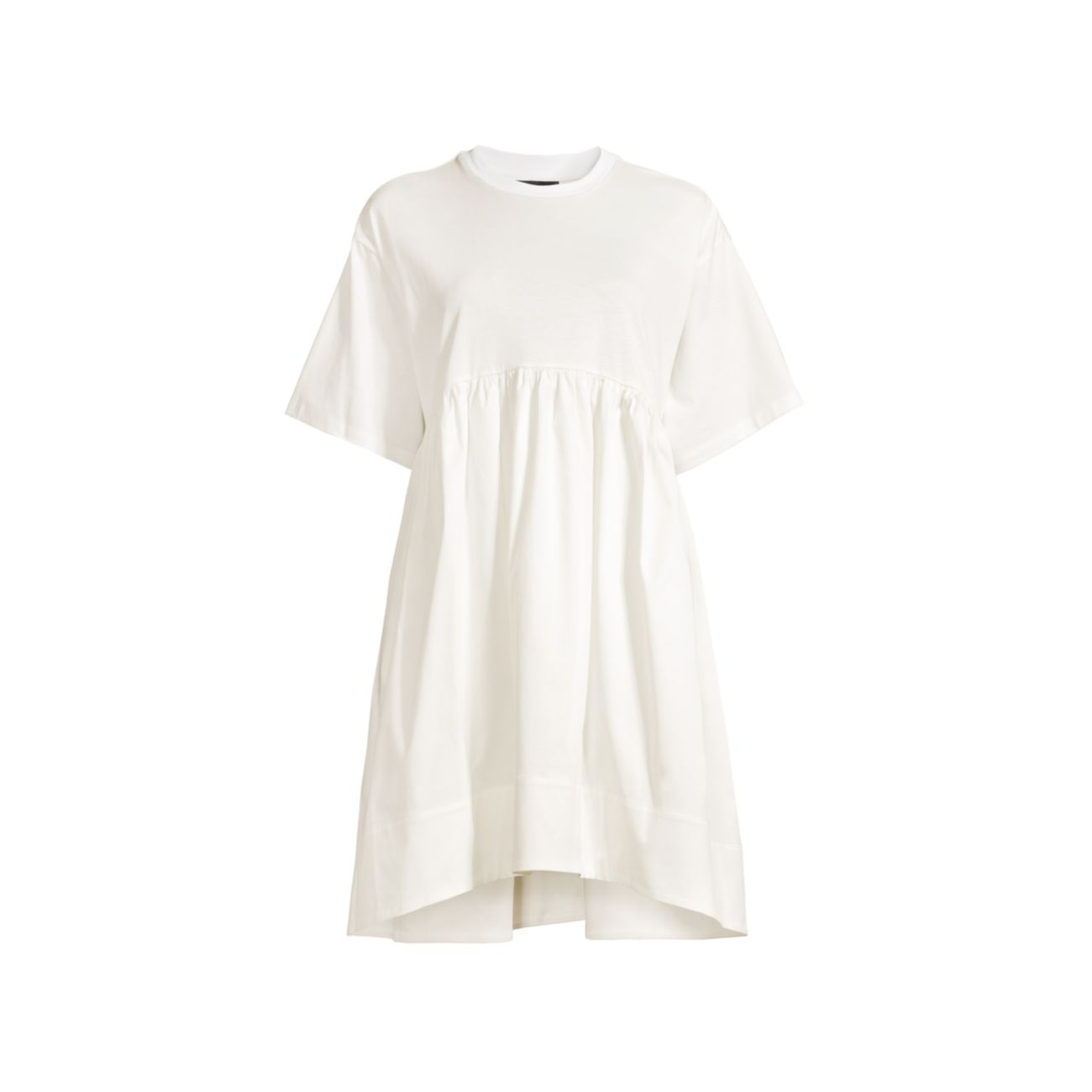 Бри Джерси & amp; Сатиновое платье-футболка Cynthia Rowley