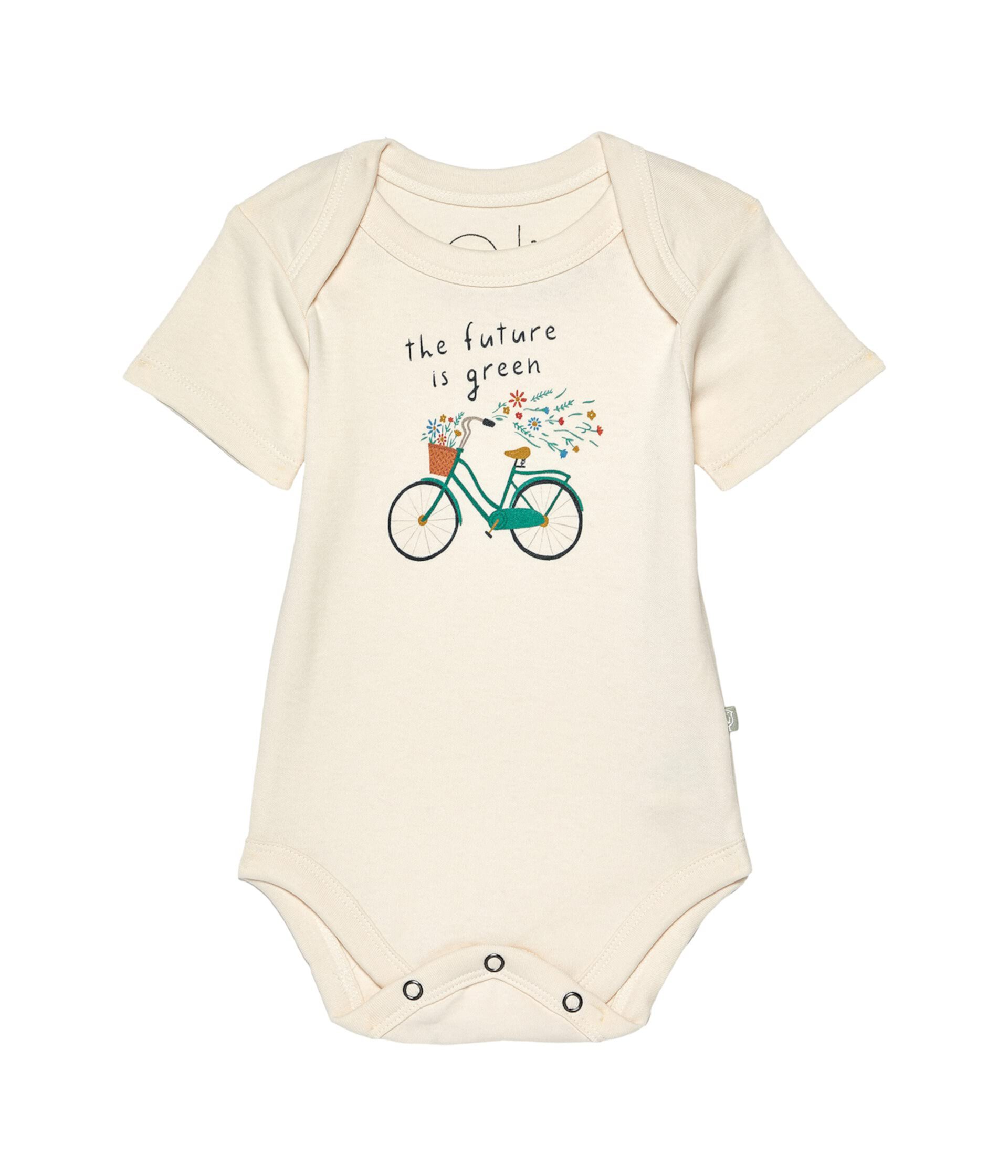 Future Is Green Боди с короткими рукавами и рисунком на коленях (для младенцев) Finn + emma