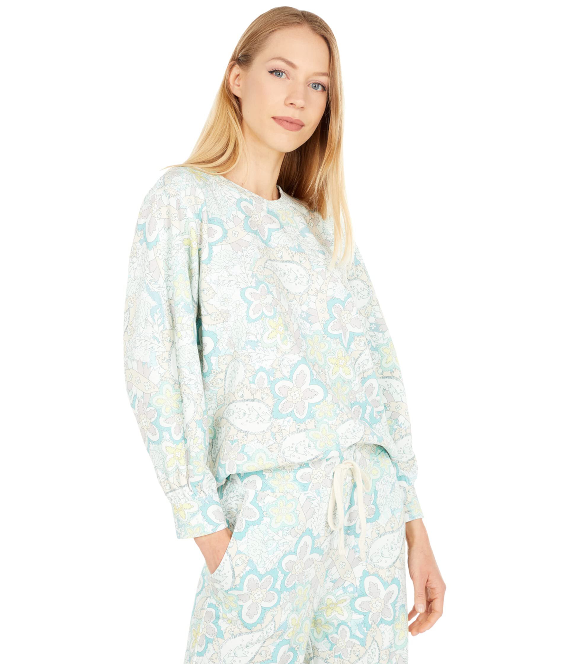 Paisley 3/4 Sleeve Sweatshirt Sundry