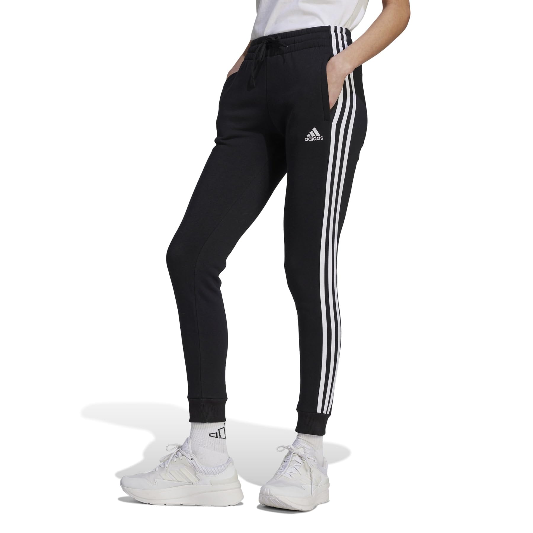 Женские Брюки Adidas 3-Stripes Fleece Cuffed Adidas