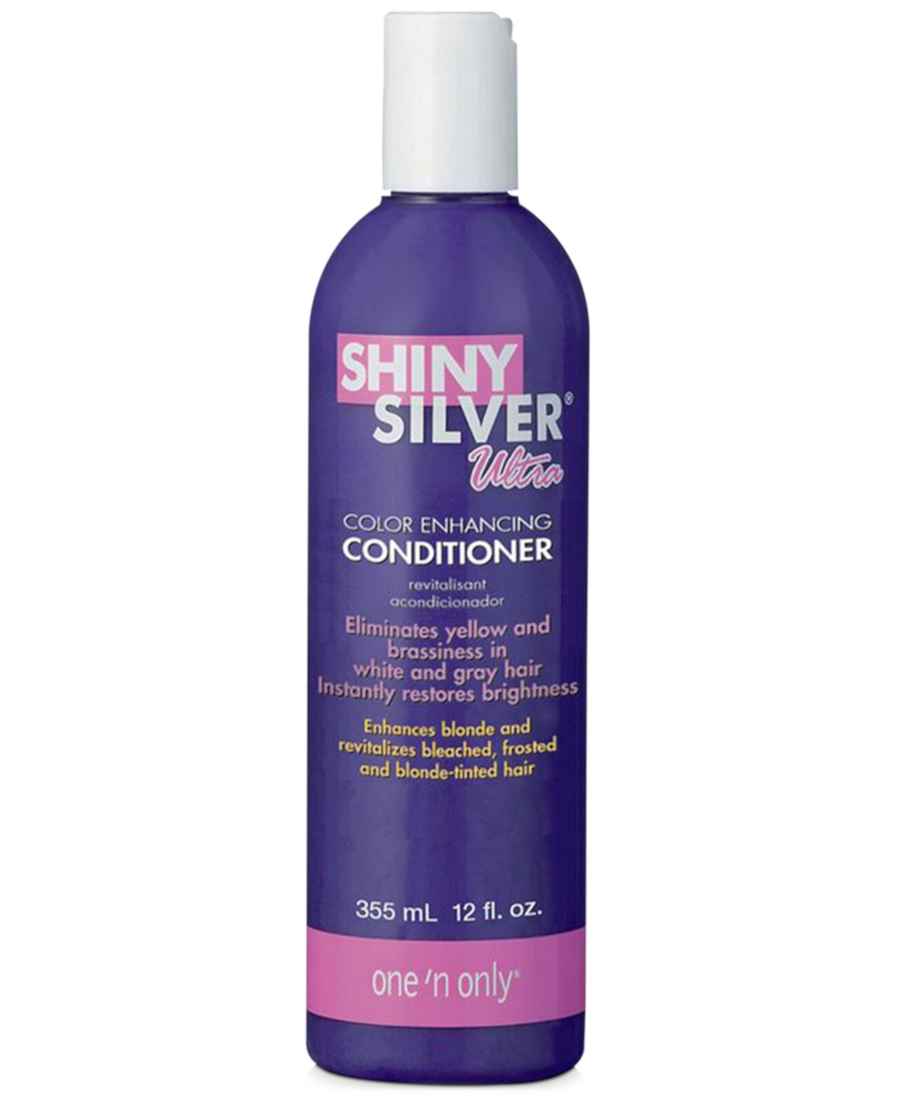 Кондиционер для улучшения цвета Shiny Silver Ultra, 12 унций, от PUREBEAUTY Salon & Spa One n' Only