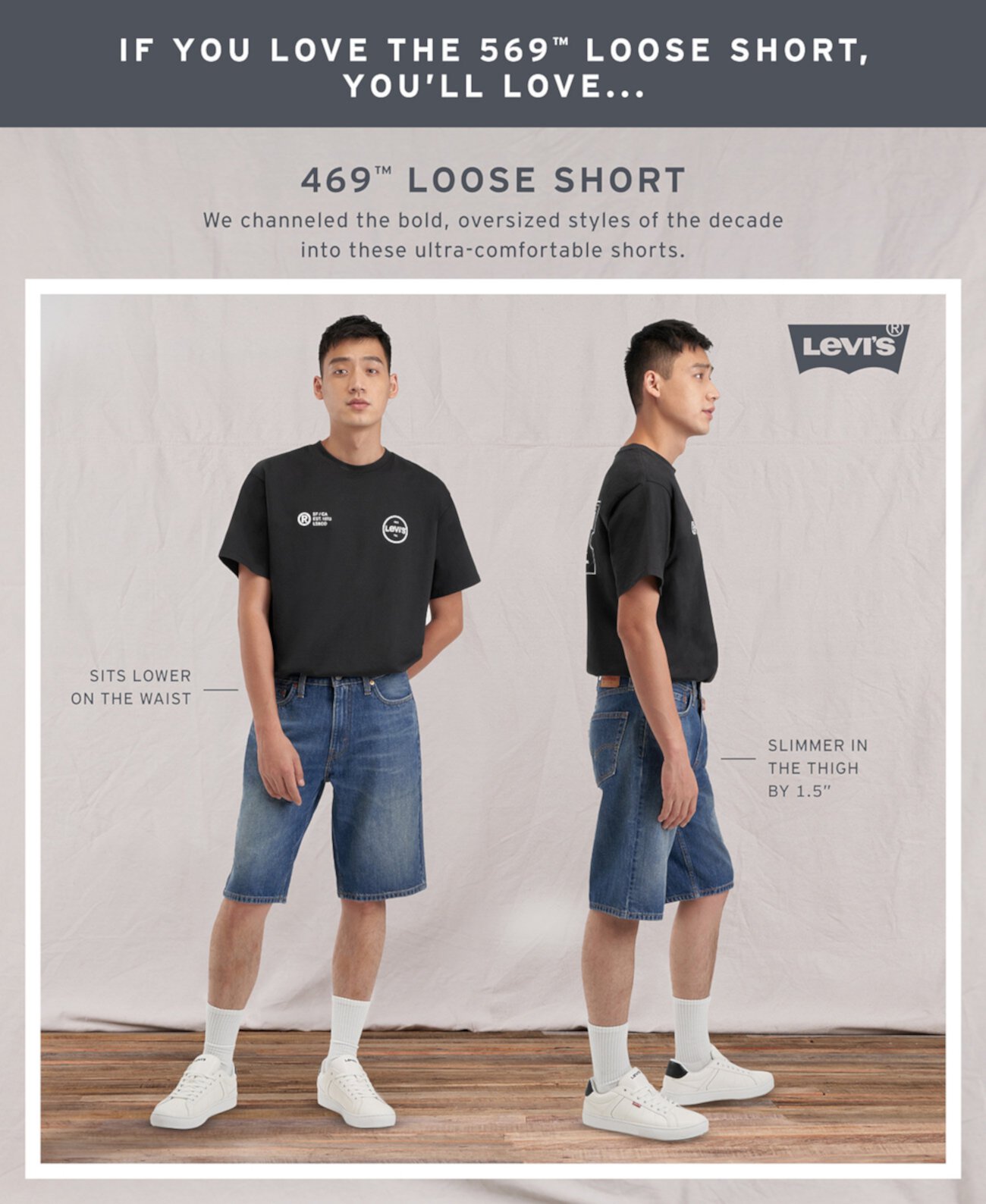 Мужские шорты Levi's® 469 Loose 12 для повседневного стиля Levi's®