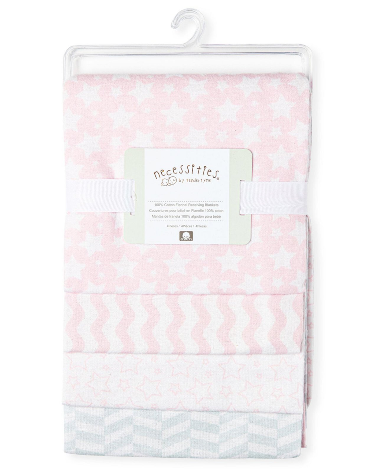 Фланелевые одеяла для новорожденных мальчиков Stars Waves, упаковка из 4 шт. Tendertyme