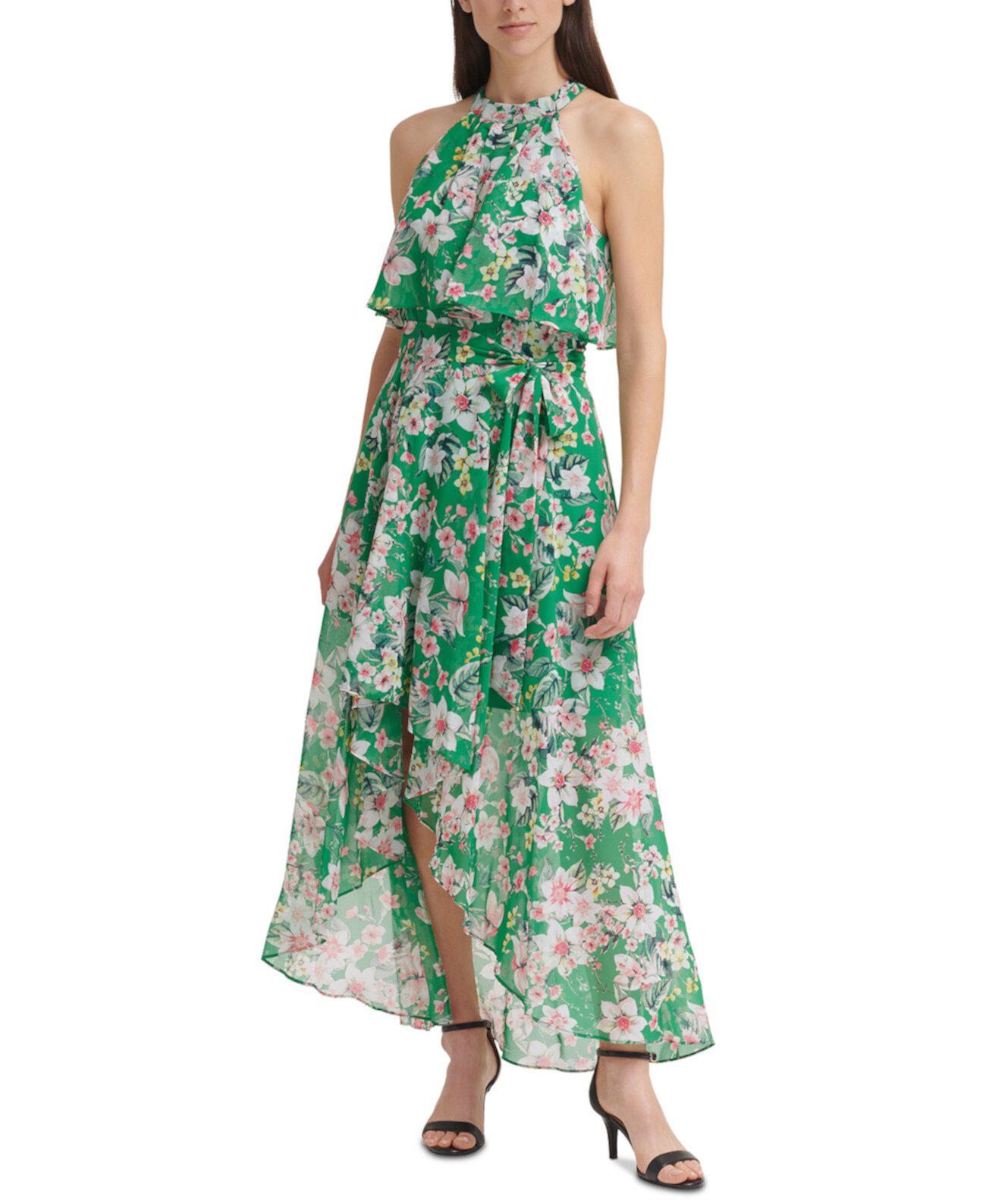 Шифоновое платье High-Low с цветочным принтом Eliza J
