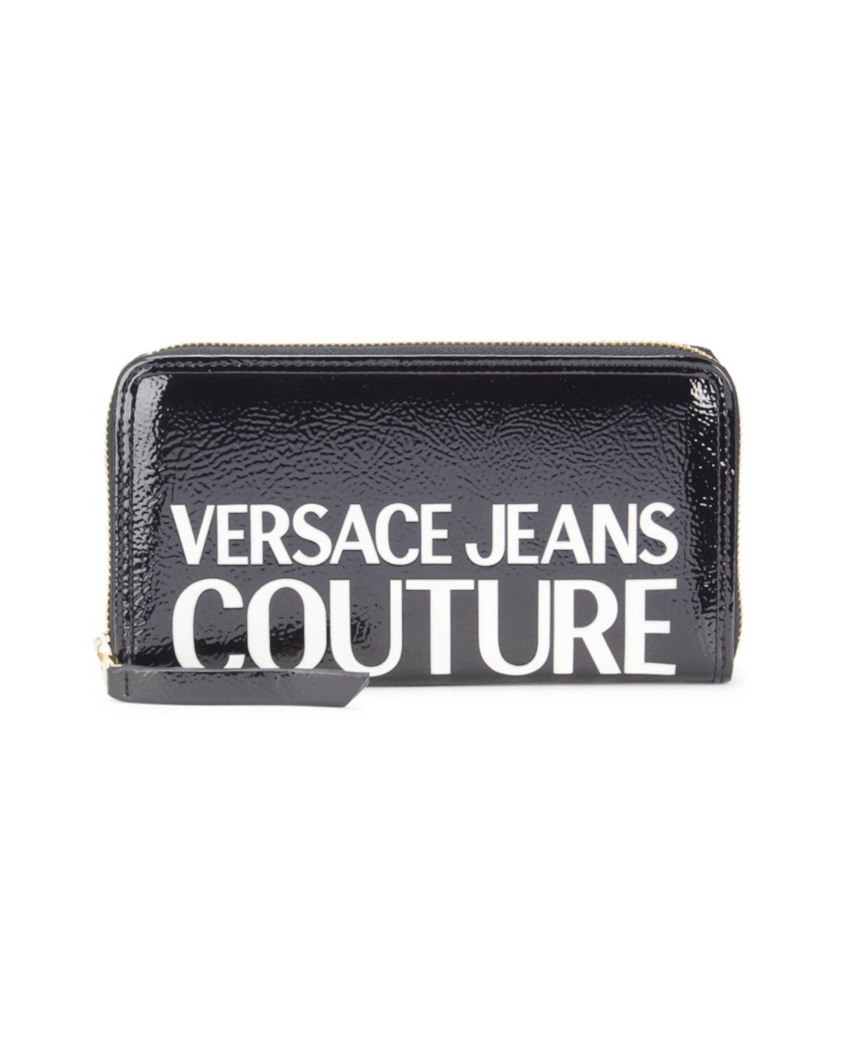 Патентный кошелек Continental с логотипом Versace Jeans Couture
