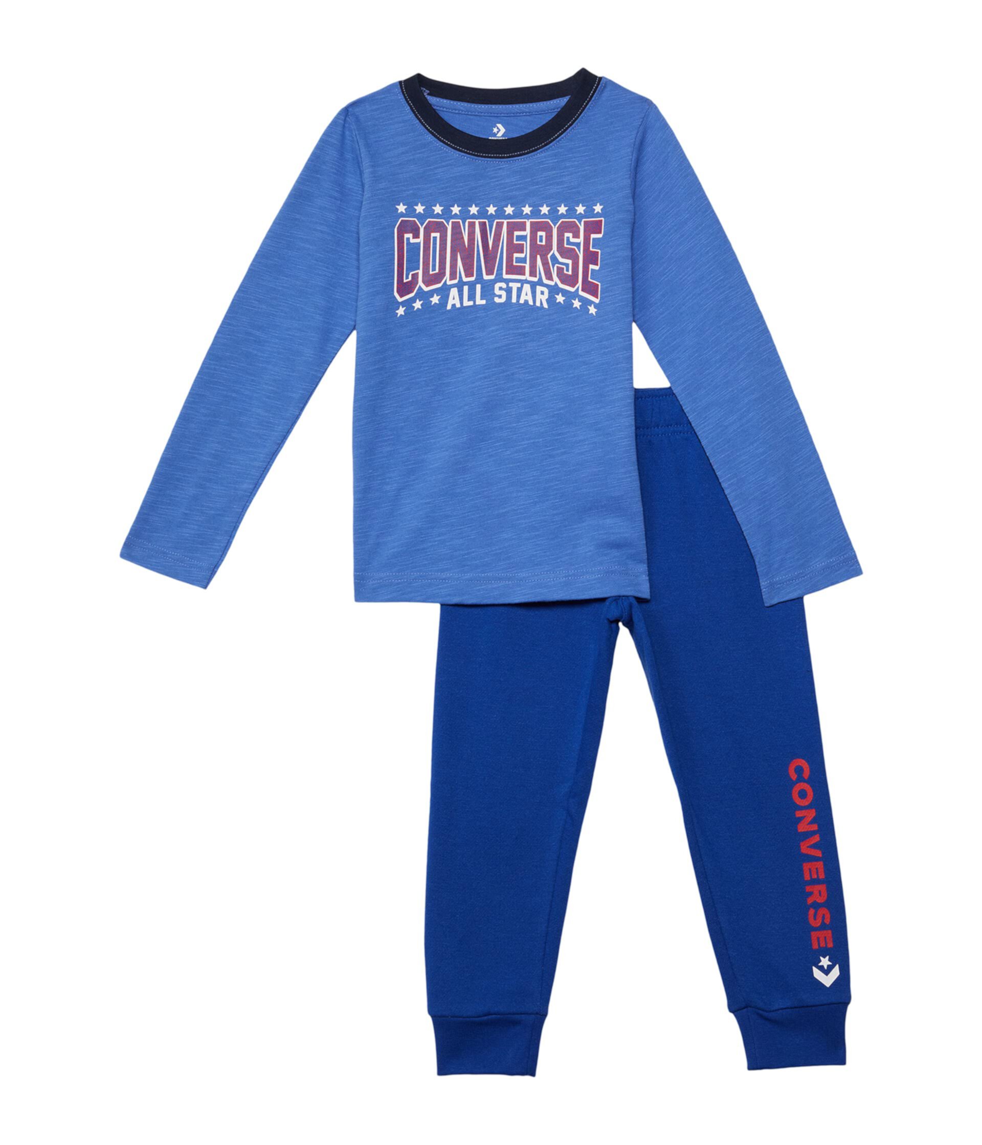 Джоггеры и футболка с длинным рукавом Star (для маленьких детей) Converse Kids