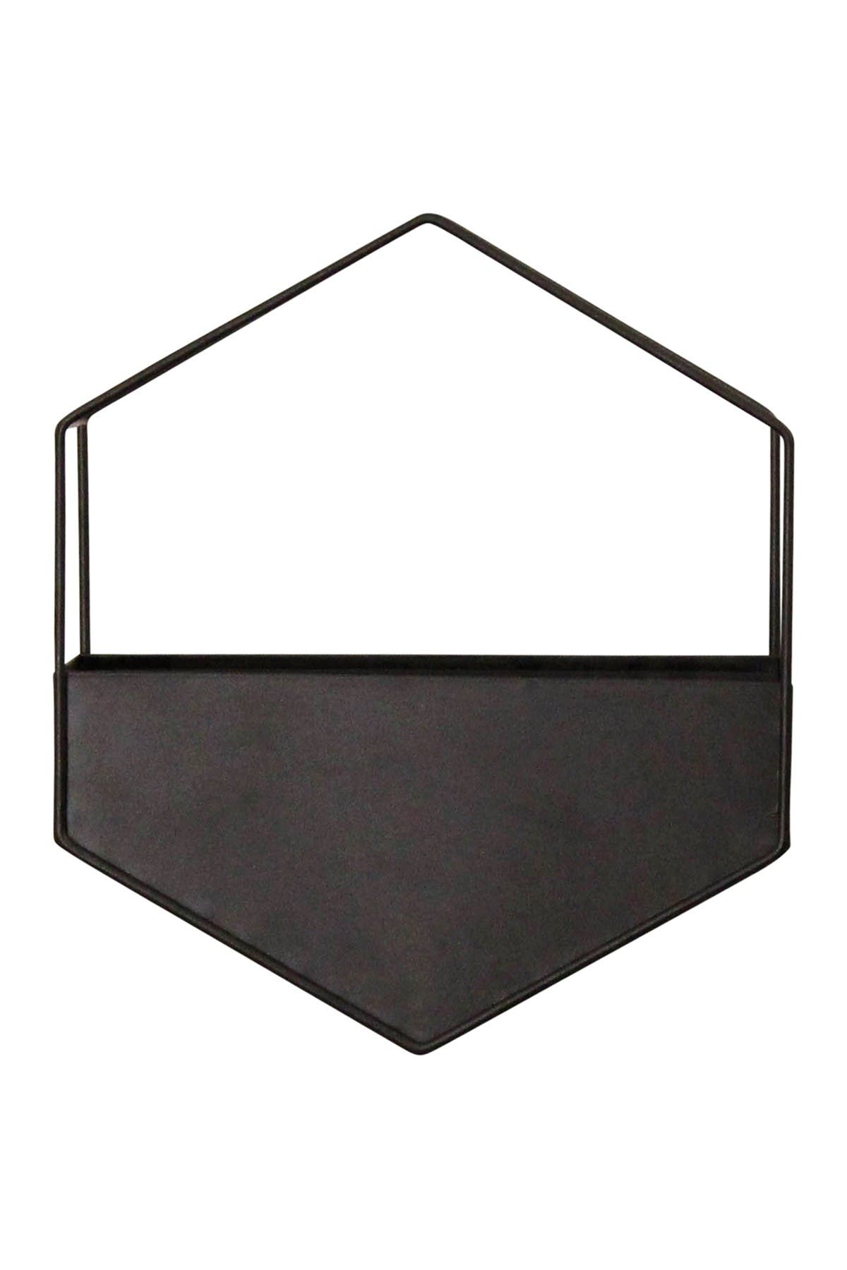 Черный металлический настенный плантатор Stratton Home Décor