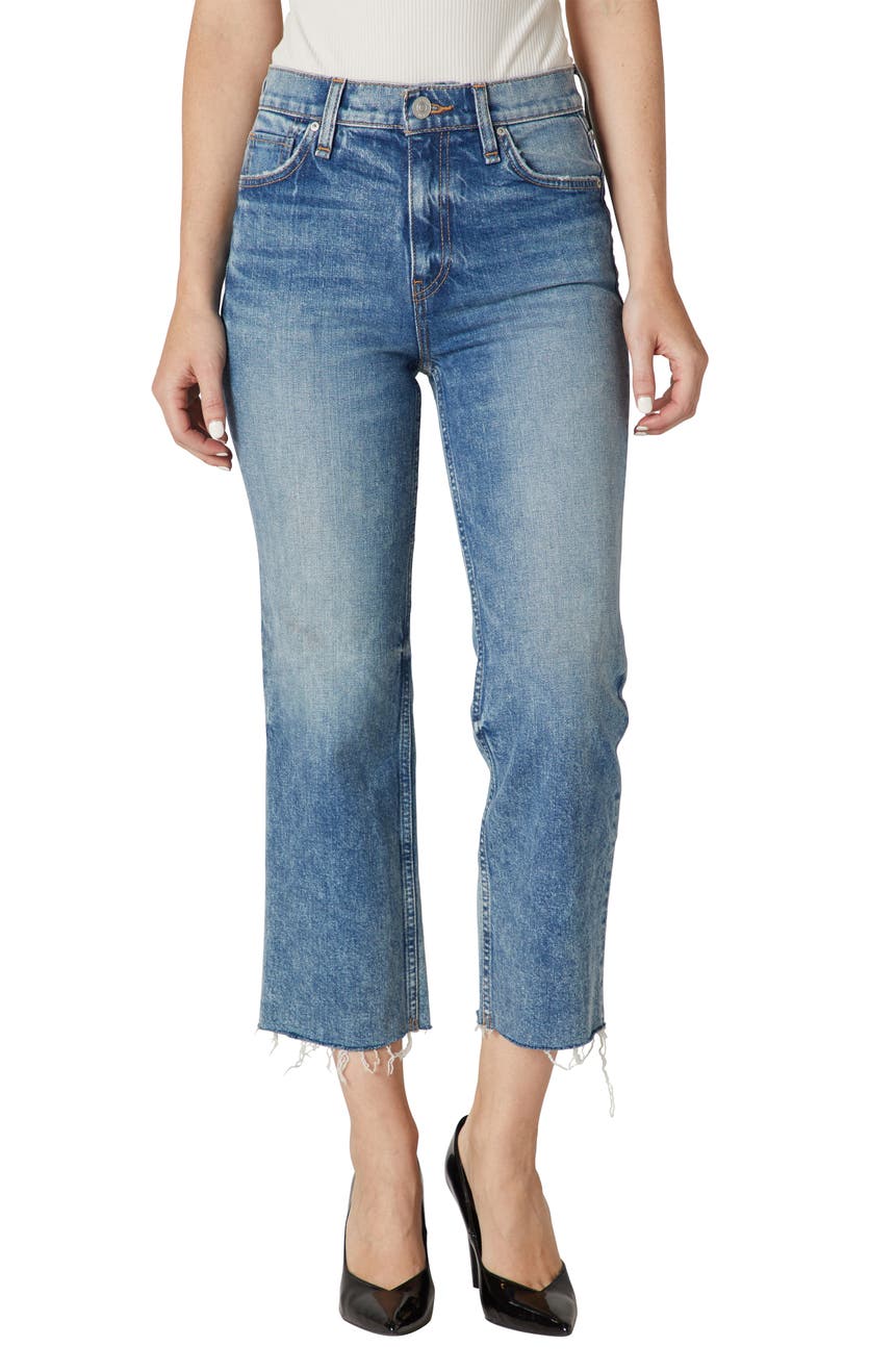 Джинсы Remi Укороченные прямые джинсы с высокой талией Hudson