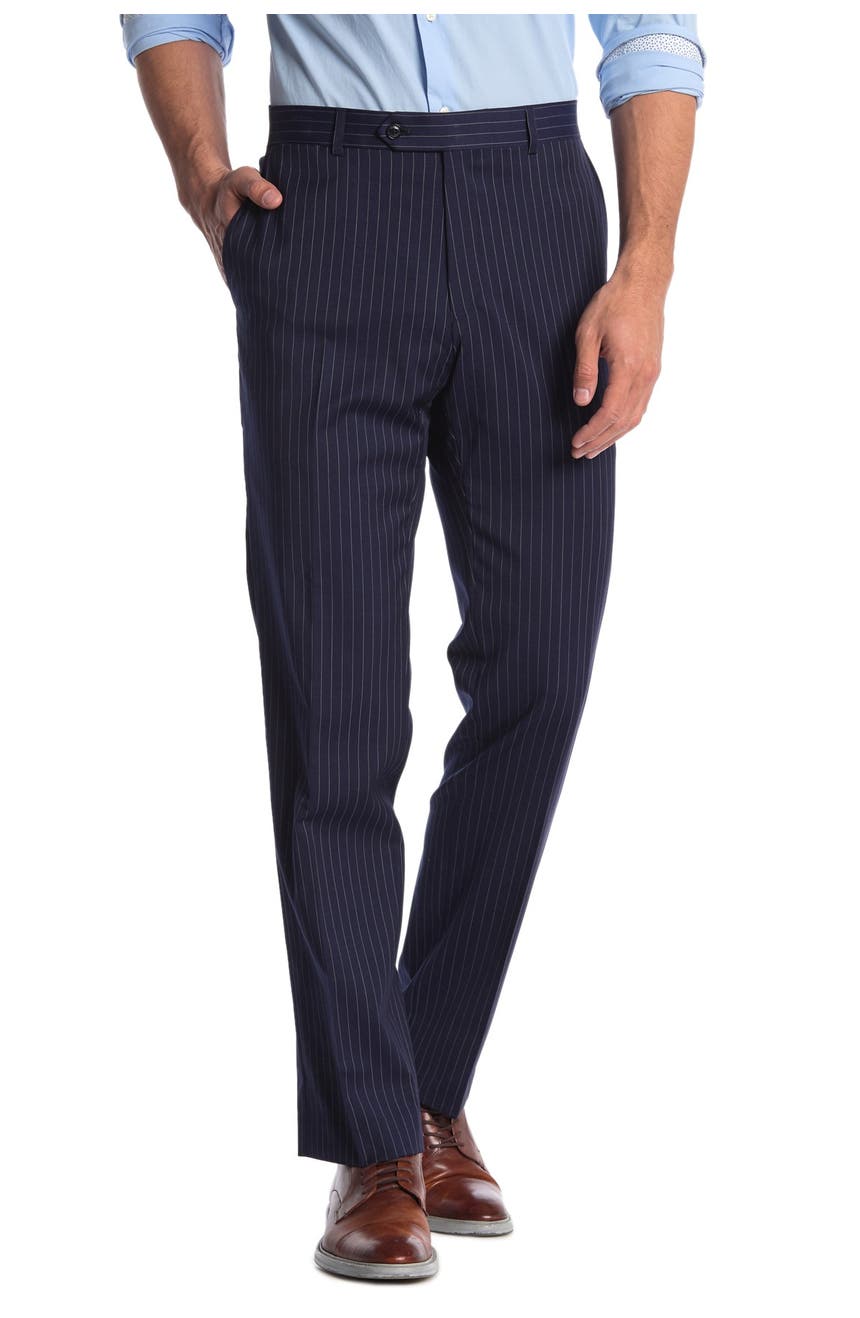 Приталенный костюм в тонкую полоску из смесовой шерсти Отдельные брюки Tommy Hilfiger