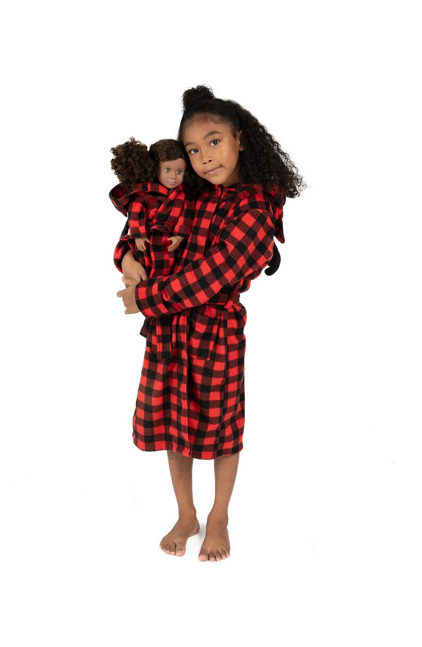 Флисовый халат из флиса для девочек и кукол Leveret
