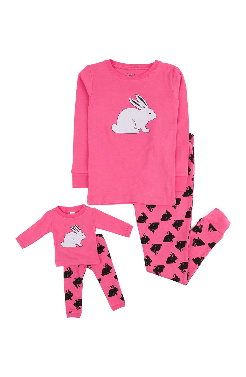 Пижама с кроликом и пижамный комплект для подходящей куклы Leveret