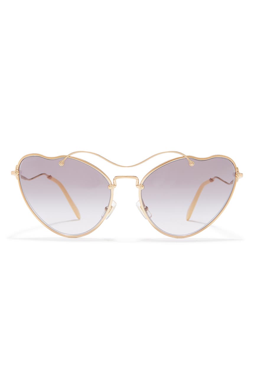 Солнцезащитные очки-бабочки 65 мм неправильной формы MIU MIU