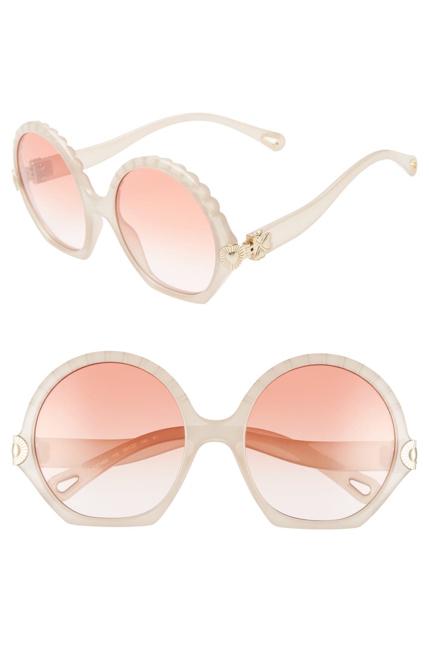 ́ Круглые солнцезащитные очки Vera Seashell 56 мм Chloe
