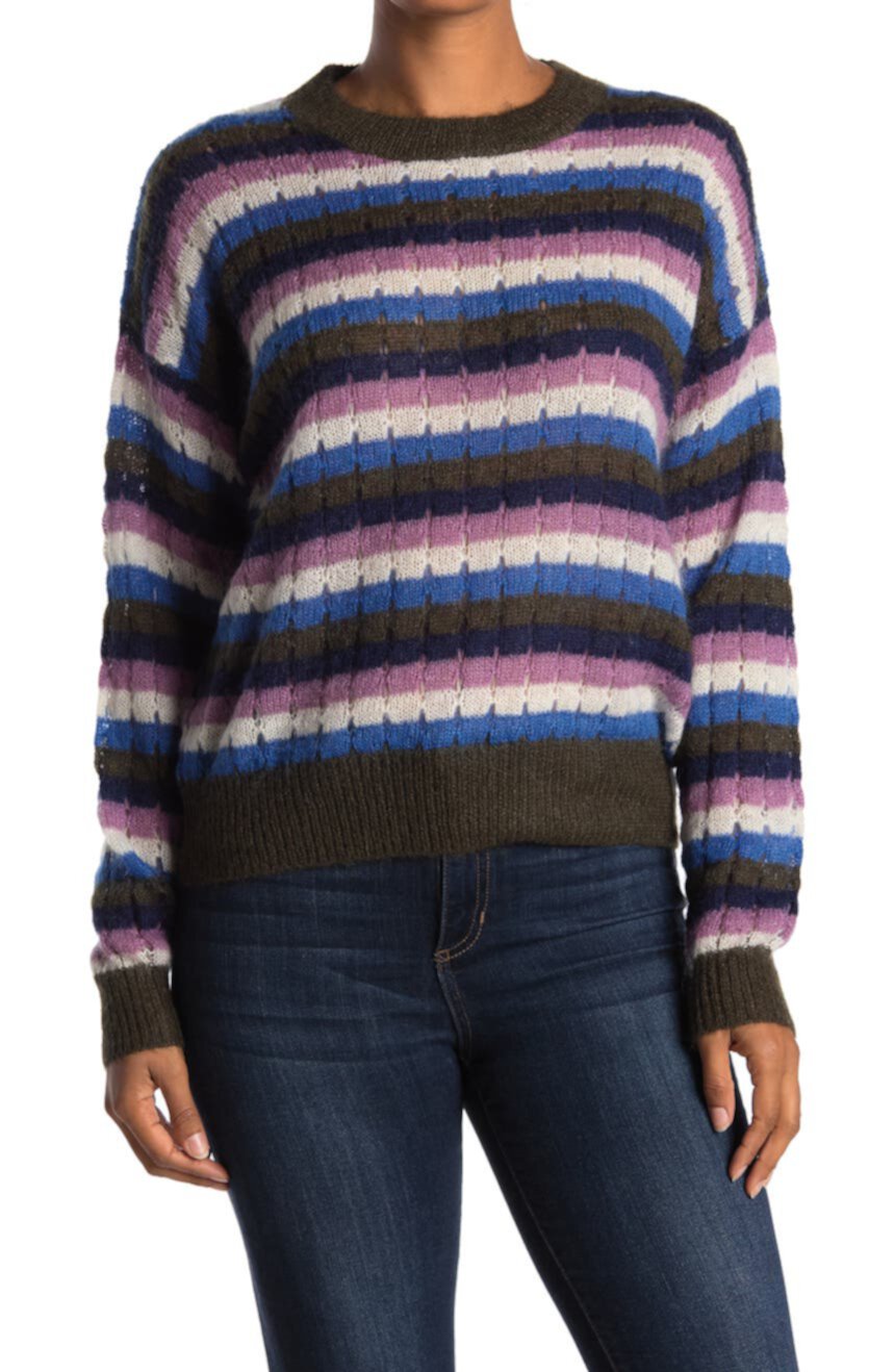 Полосатый вязаный пуловер-свитер CLOSED