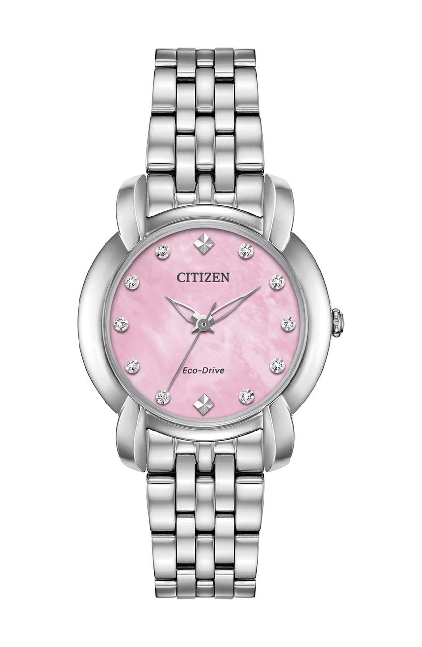 Женские стандартные часы Eco-Drive из нержавеющей стали, 30 мм Citizen