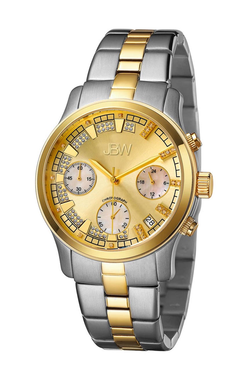 Женские часы Alessandra с бриллиантовым браслетом, 38 мм, 0,20 карата JBW