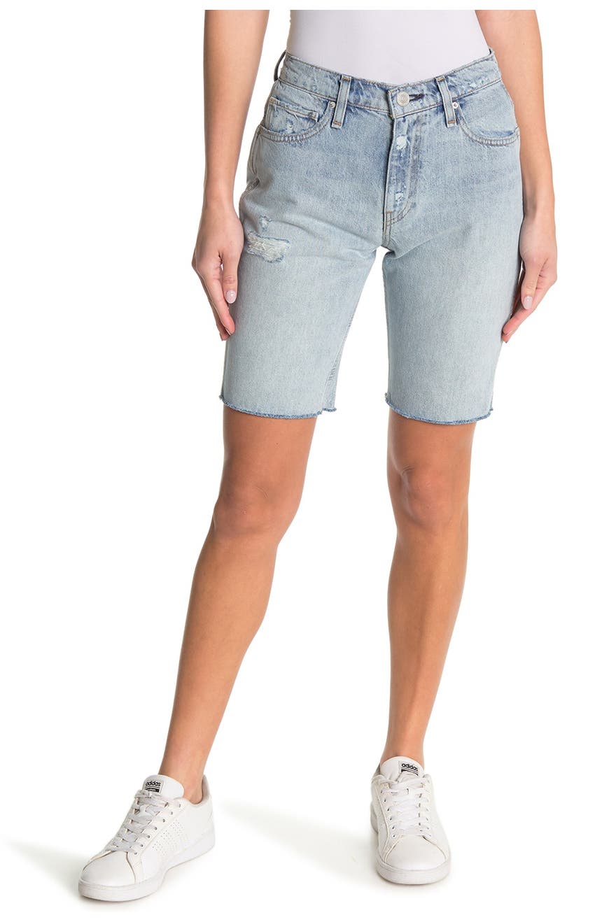 Джинсовые джинсовые велосипедные шорты с завышенной талией Freya Hudson Jeans