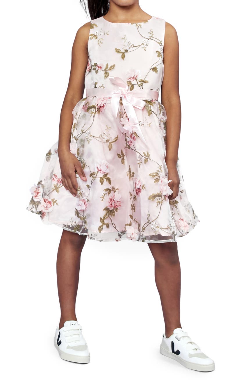 Платье без рукавов с 3D цветочным принтом Blush by Us Angels