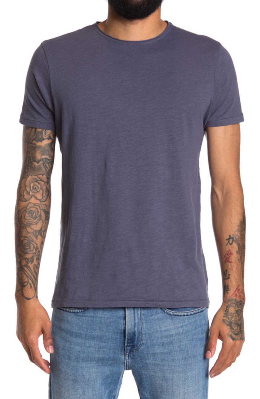 Вязаная футболка с короткими рукавами и круглым вырезом HEDGE