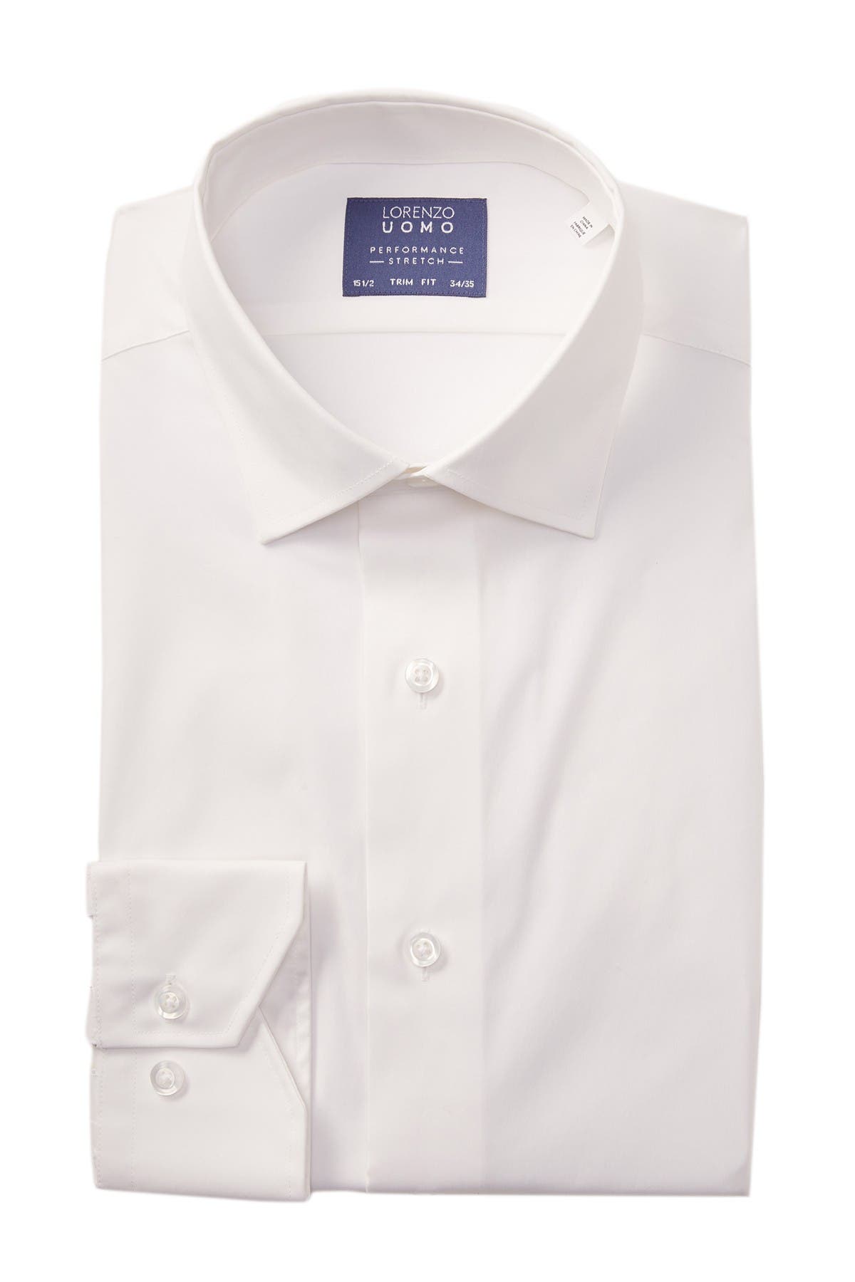 Дорожная классическая рубашка из хлопка с эластичной отделкой Lorenzo Uomo