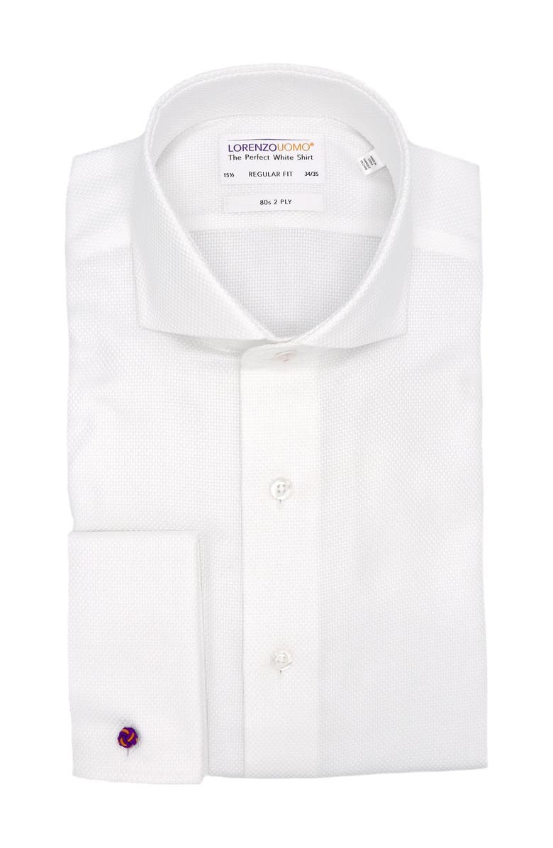 Классическая рубашка стандартного кроя с французскими манжетами из тканого плетения с французскими манжетами Lorenzo Uomo