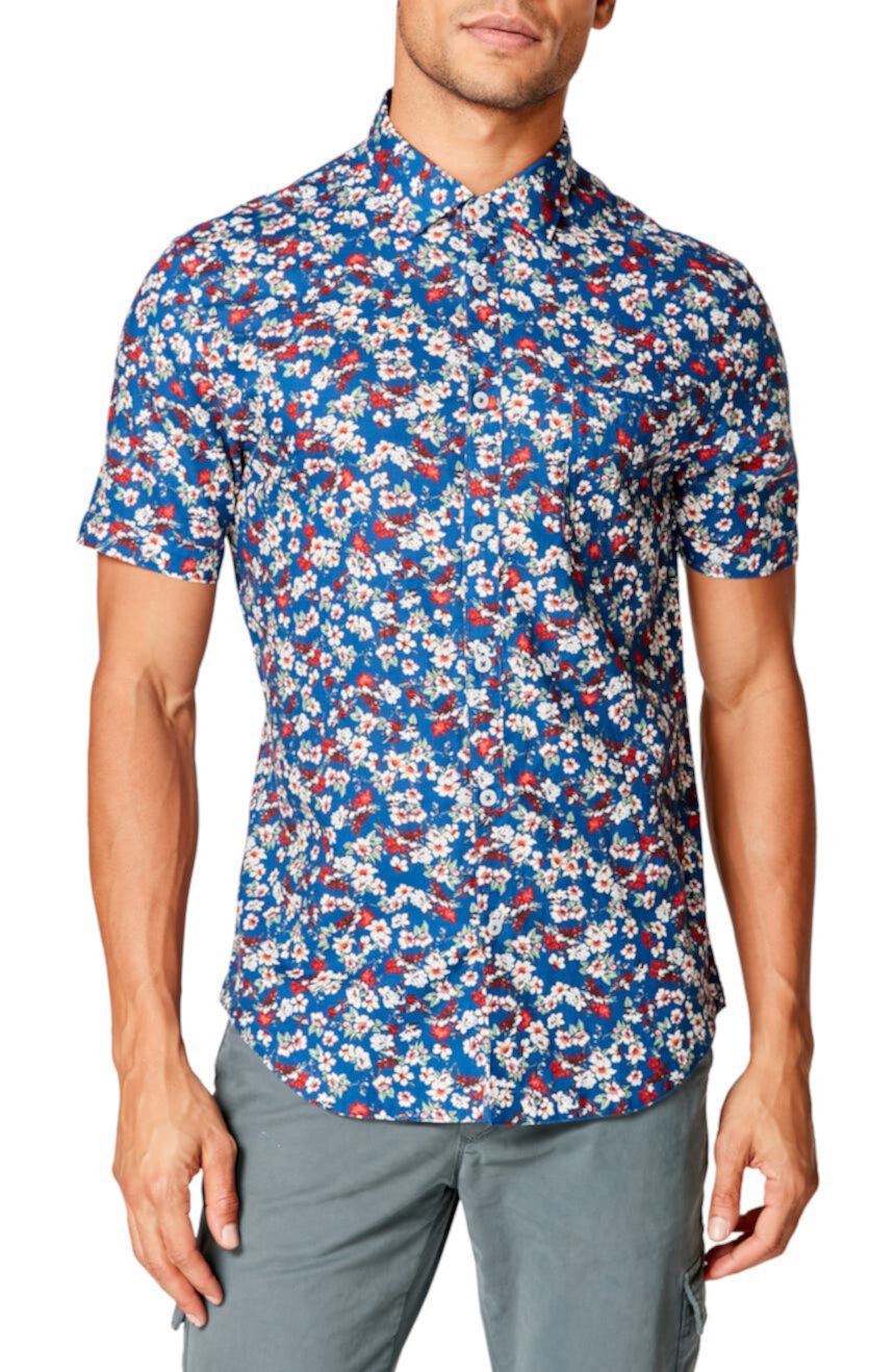 Приталенная рубашка на пуговицах с короткими рукавами On Point Good Man Brand