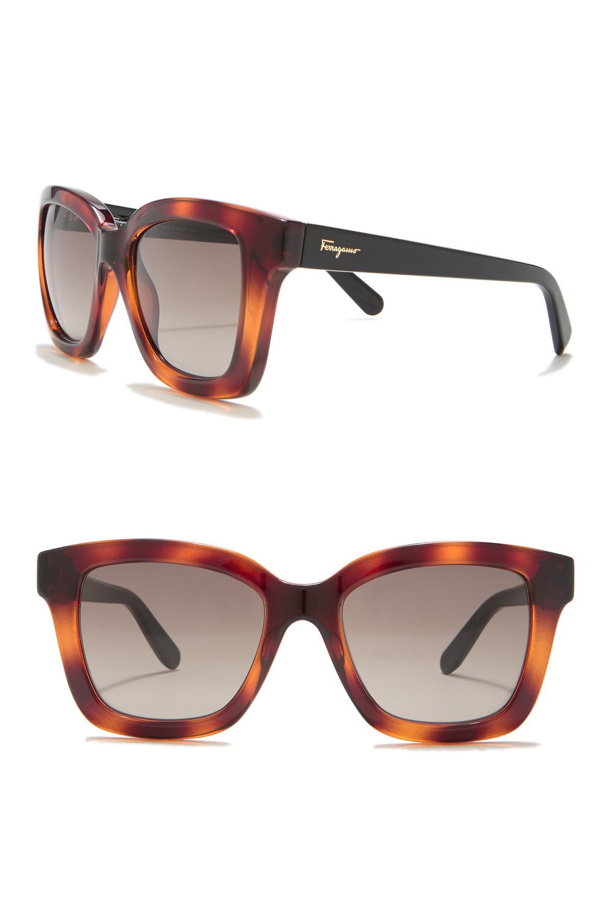 Квадратные солнцезащитные очки 53 мм Salvatore Ferragamo