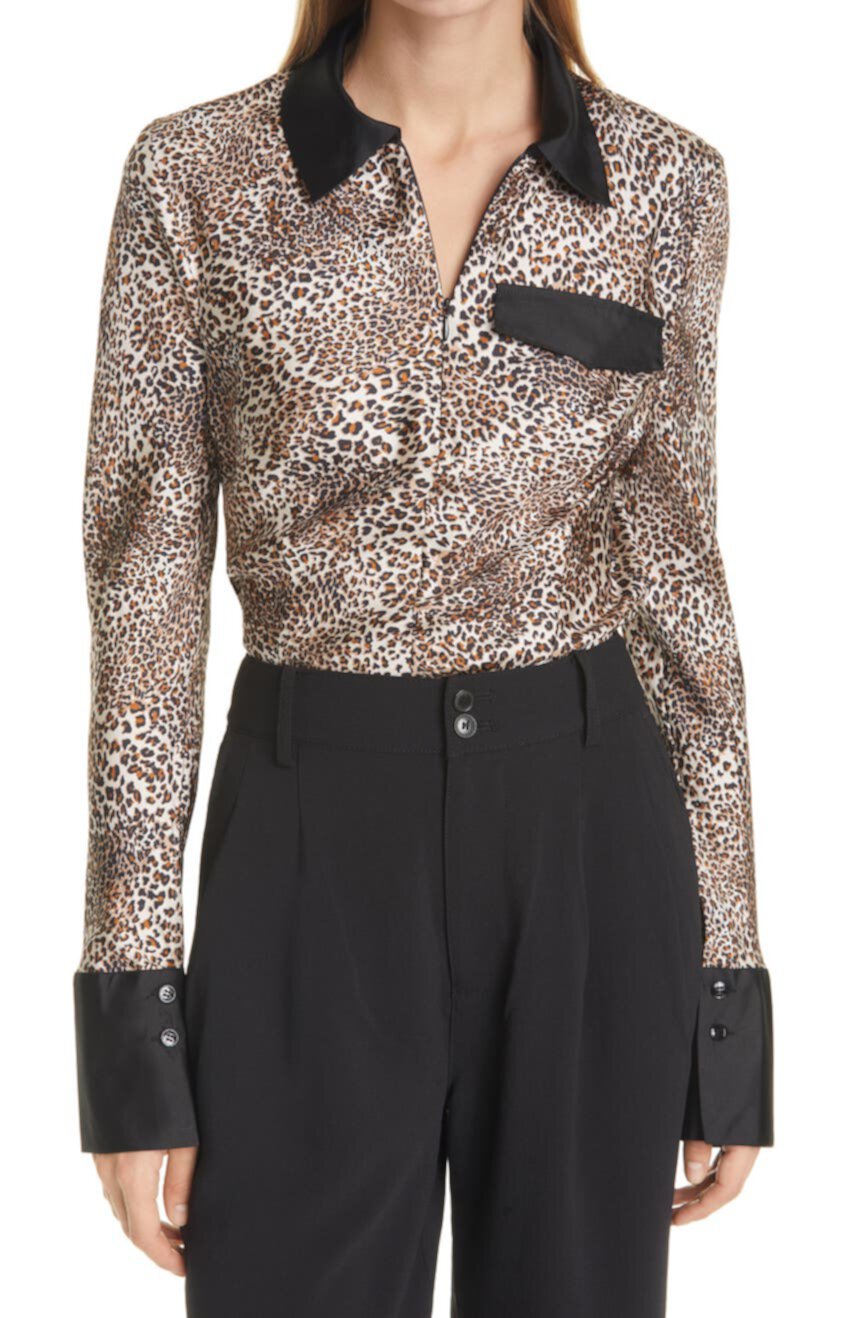 Шелковая блуза Mirinda с животным принтом BAUM UND PFERDGARTEN