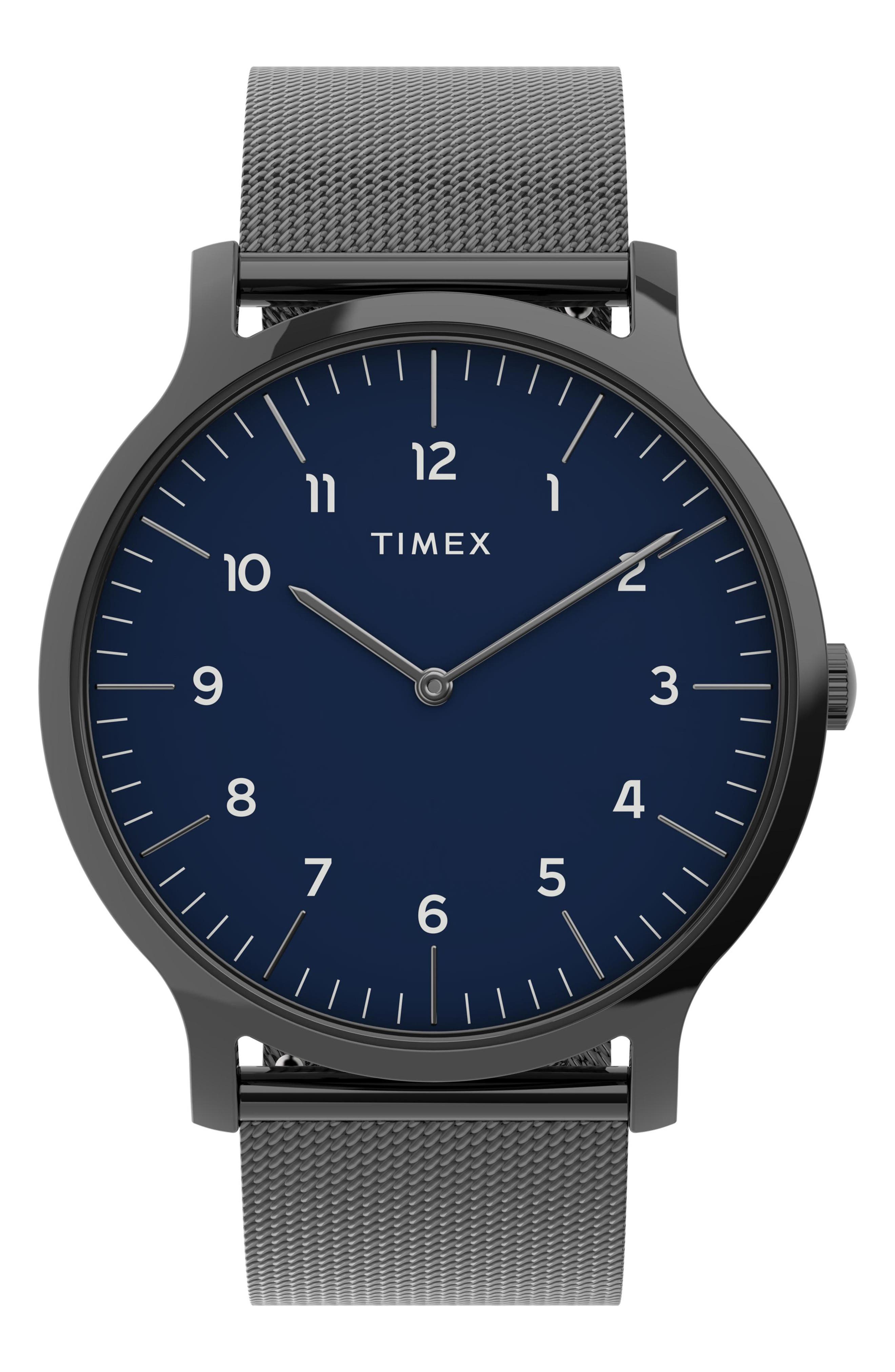<sup>®</sup> Часы Norway с сетчатым ремешком, 40 мм Timex