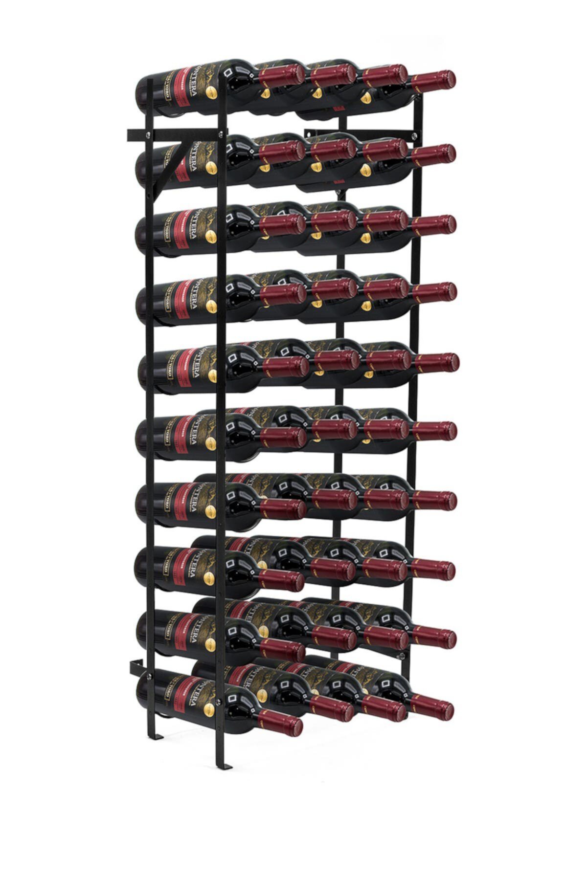 Черная отдельностоящая винная стойка на 40 бутылок Sorbus